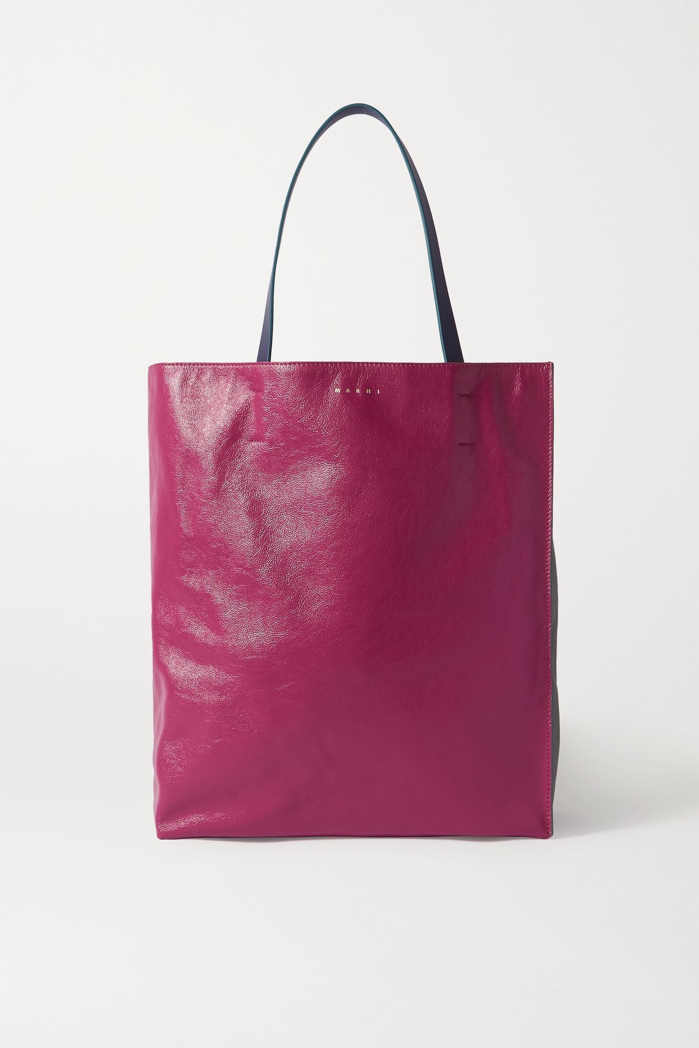 Museo medium color-block crinkled-leather tote - 1