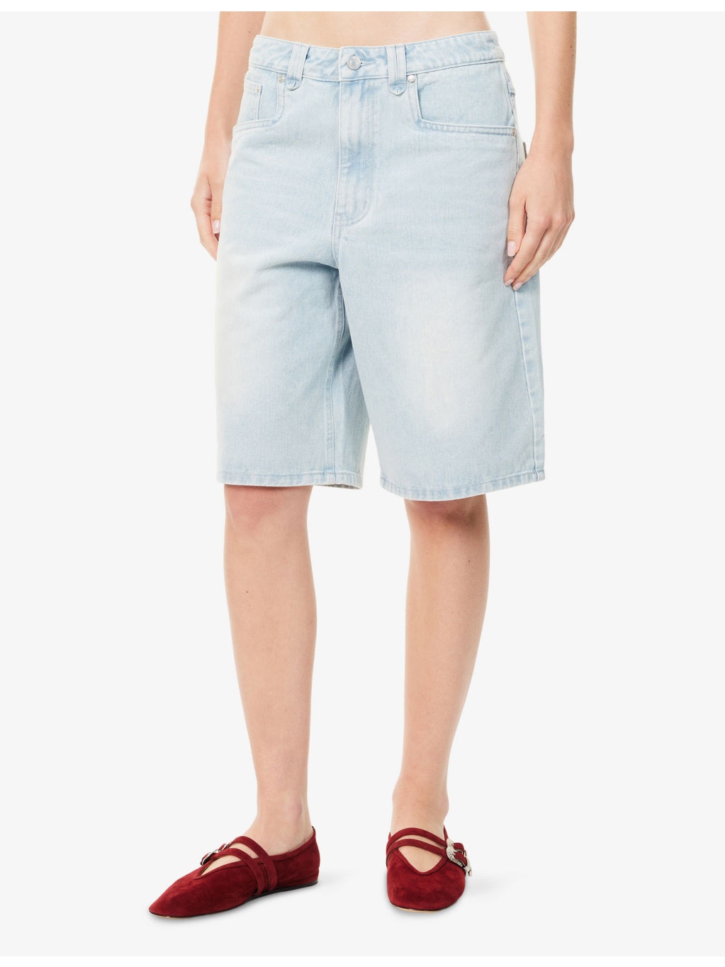 Sundown Relaxed-Fit Denim-Blend Shorts - 3