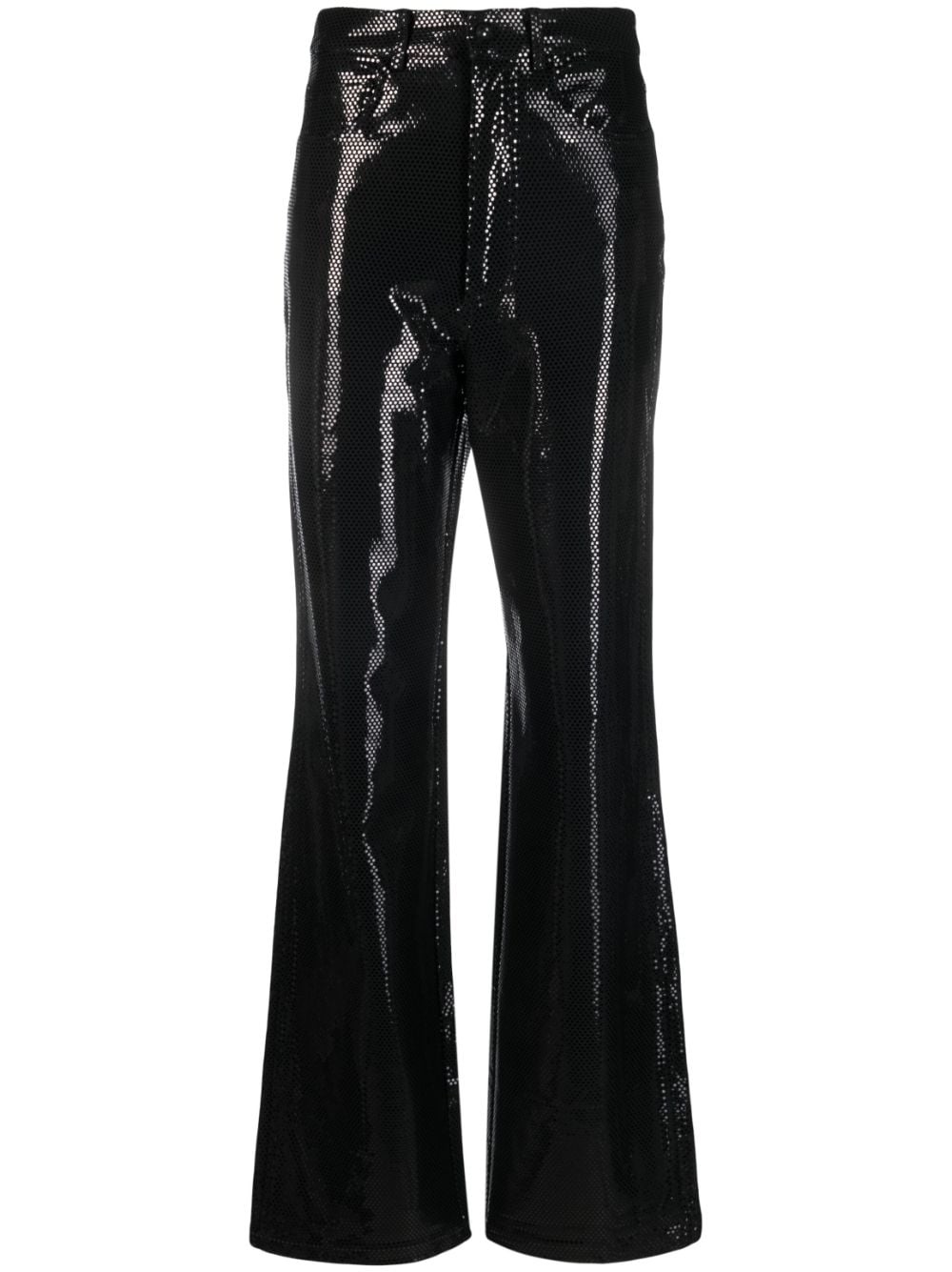 foil jersey straight-leg trousers - 1