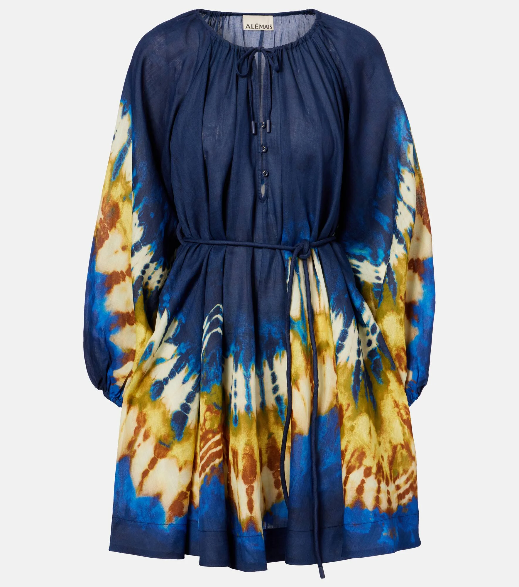 Martine printed ramie minidress - 1