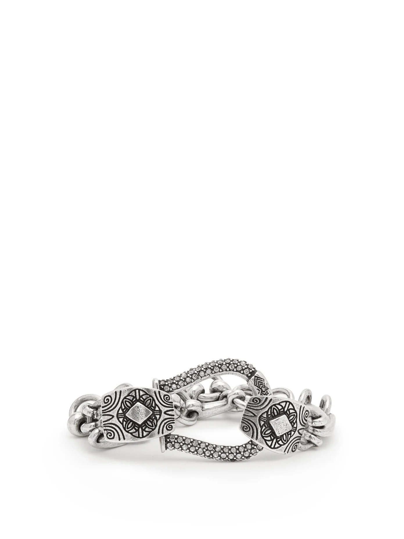 Crystal-embellished chain-link bracelet - 1