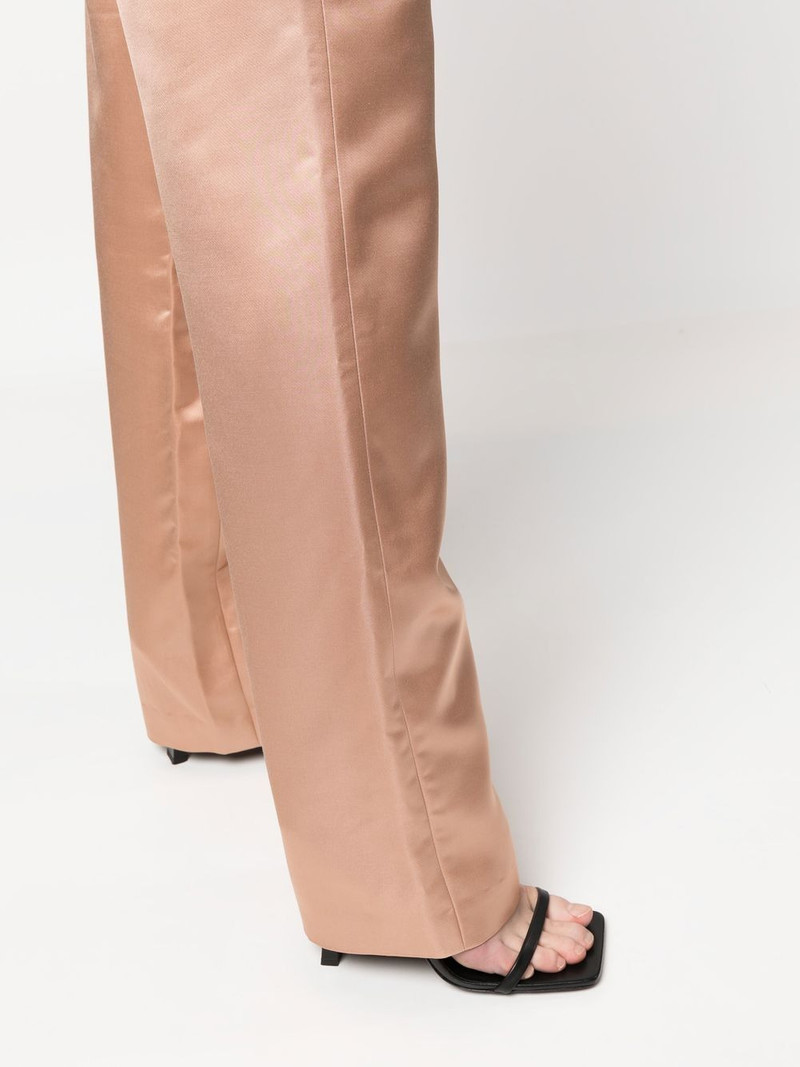 straight-leg satin trousers 5