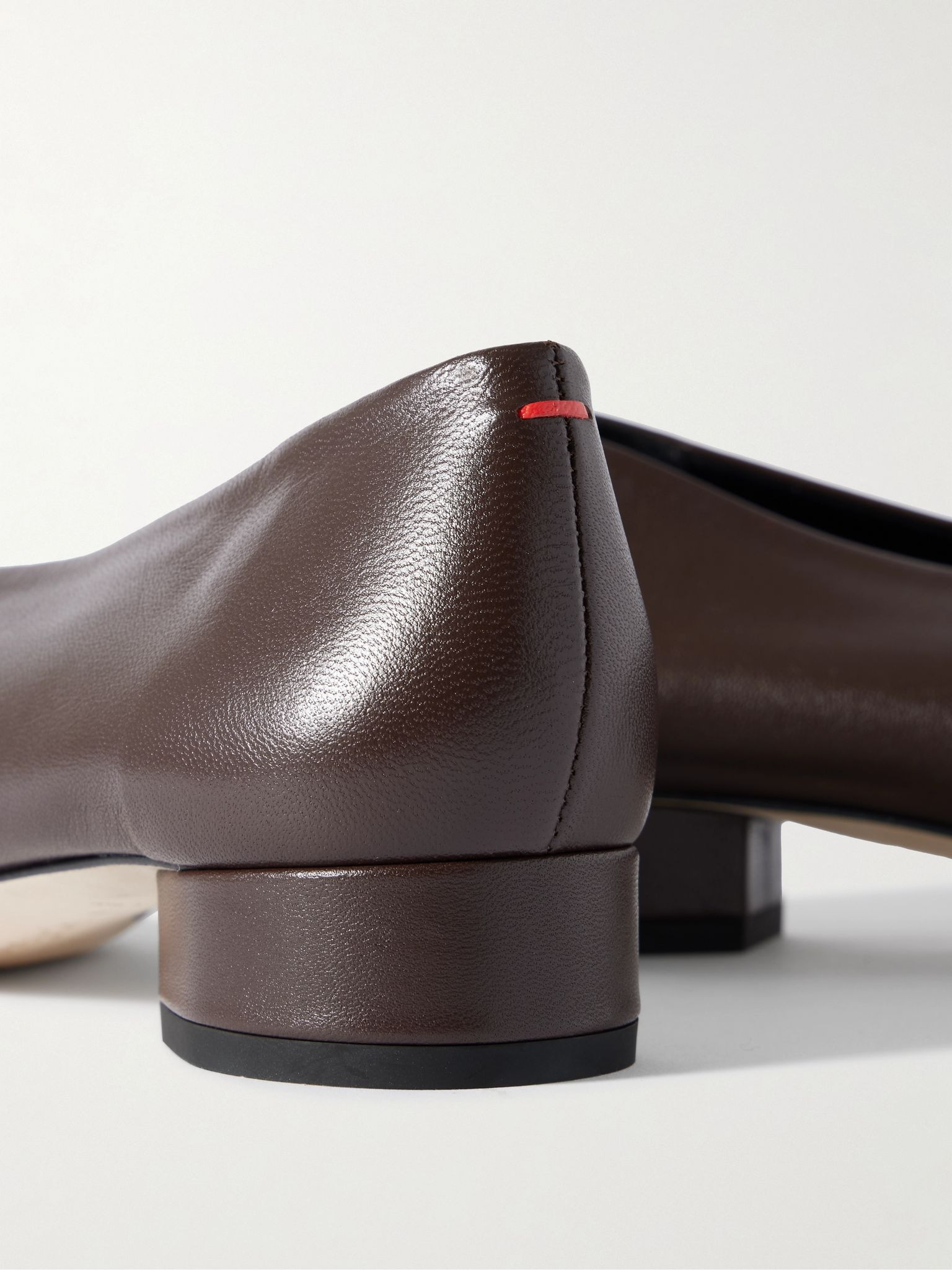 Delia leather pumps Chocolate - 4