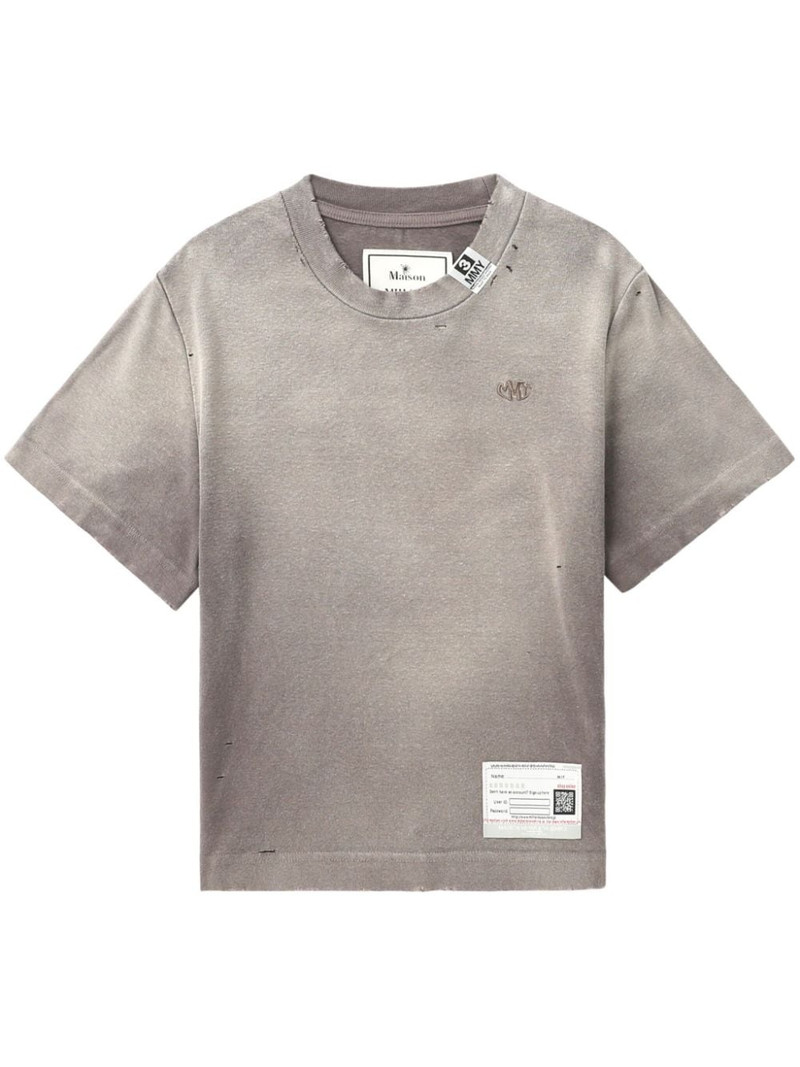 logo-embroidered T-shirt 1