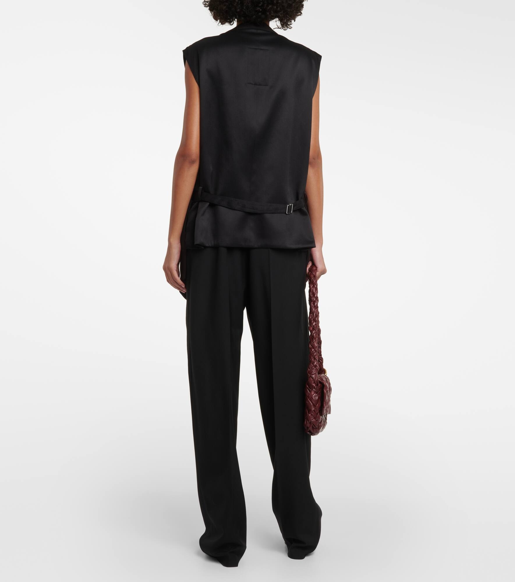 Layered cotton-blend vest - 3