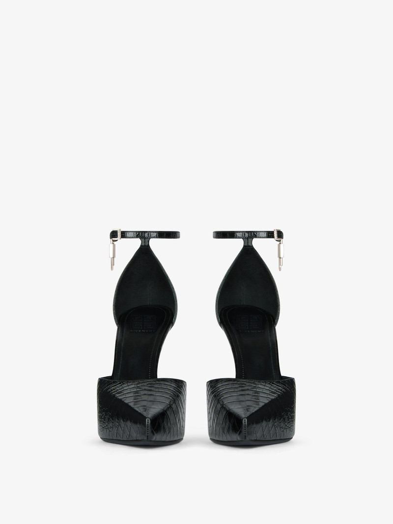 Givenchy G-LOCK PLATFORM PUMPS IN CROCODILE EFFECT LEATHER outlook