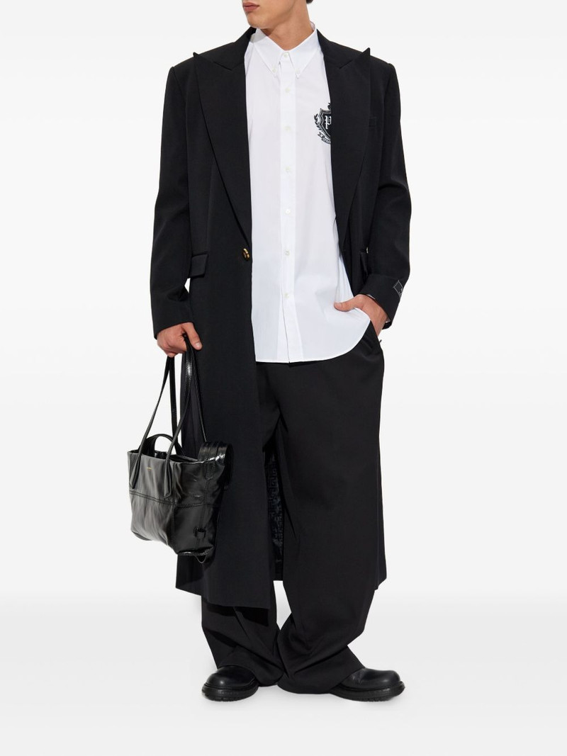 Balmain emblem buttoned shirt outlook