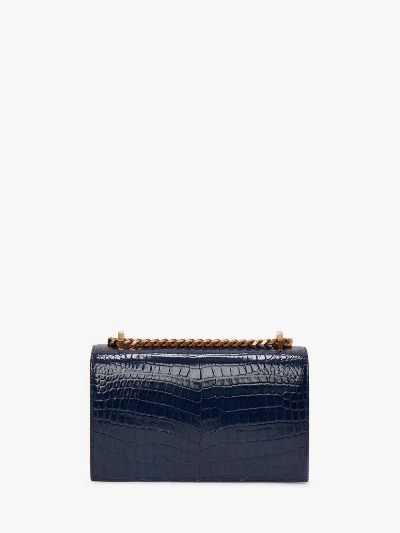 Jewelled Satchel in Navy - 3