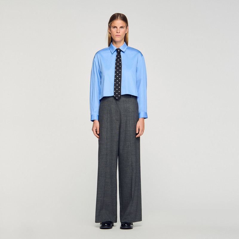 Sandro STRAIGHT AND WIDE TROUSERS outlook