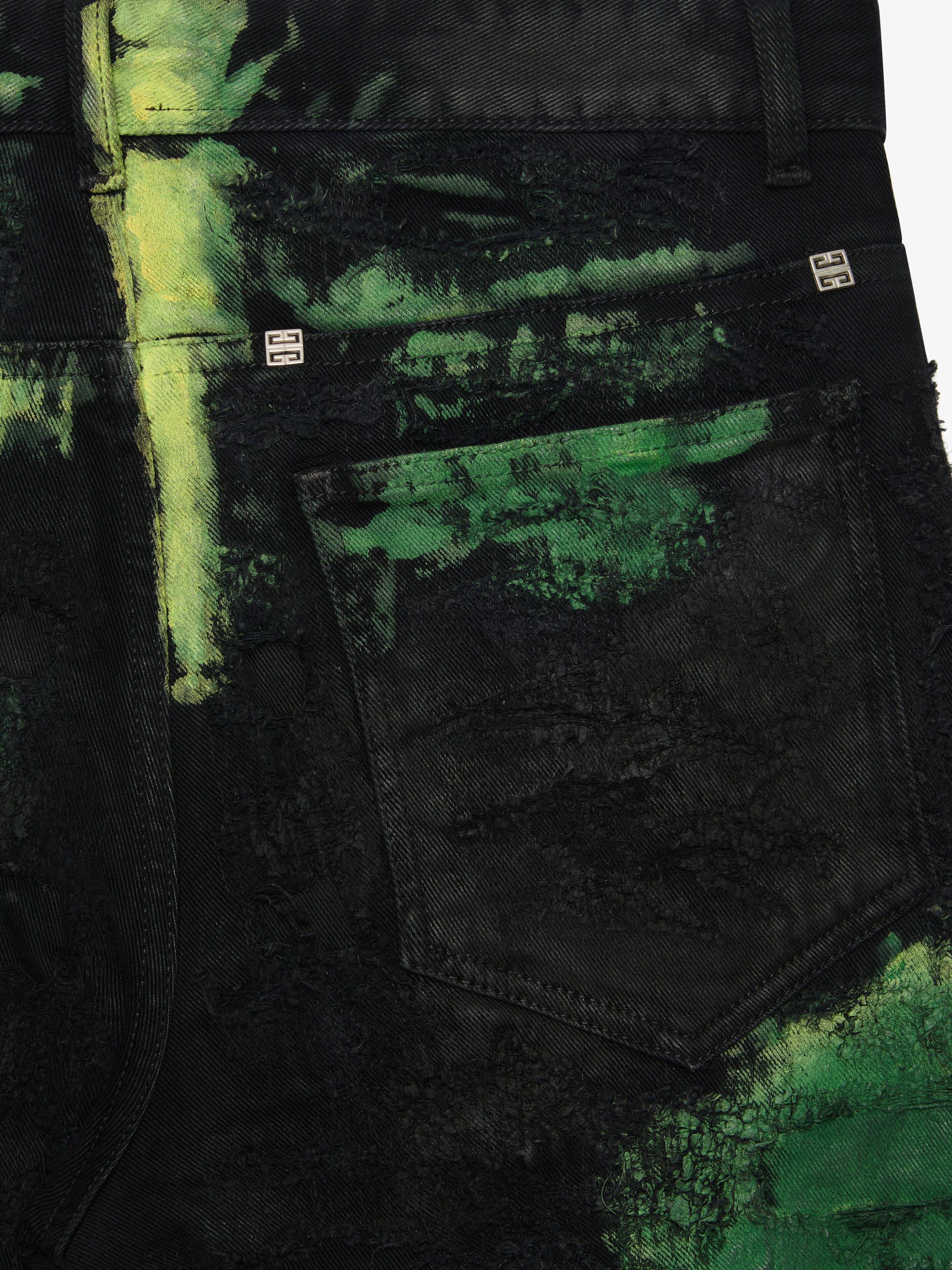 JEANS IN PAINTED DESTROYED DENIM - 5