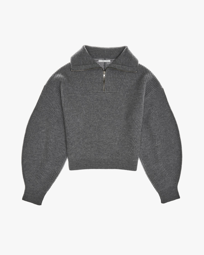 CROPPED HALF-ZIP SWEATER 1