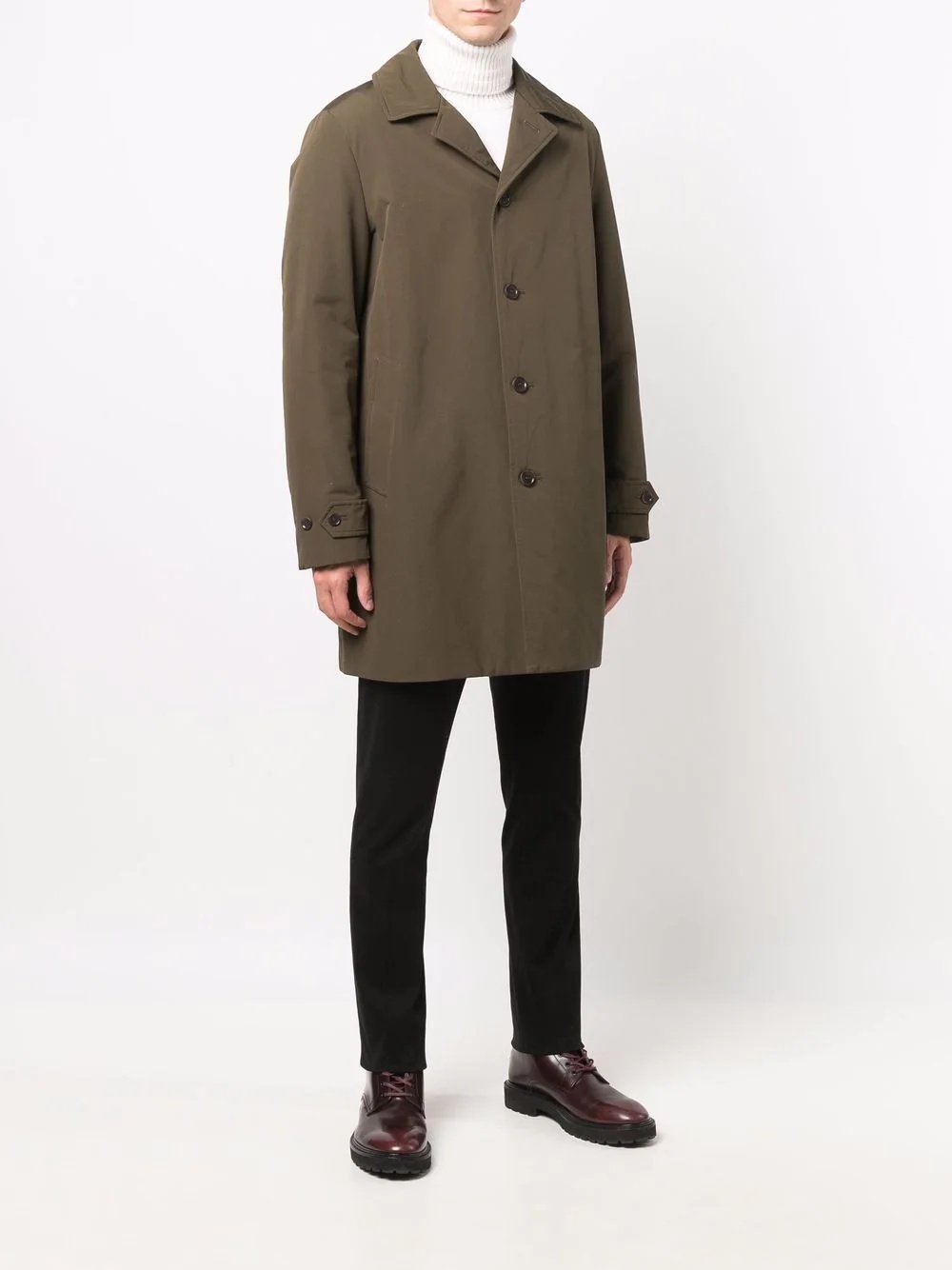 single-breasted tailored coat - 3