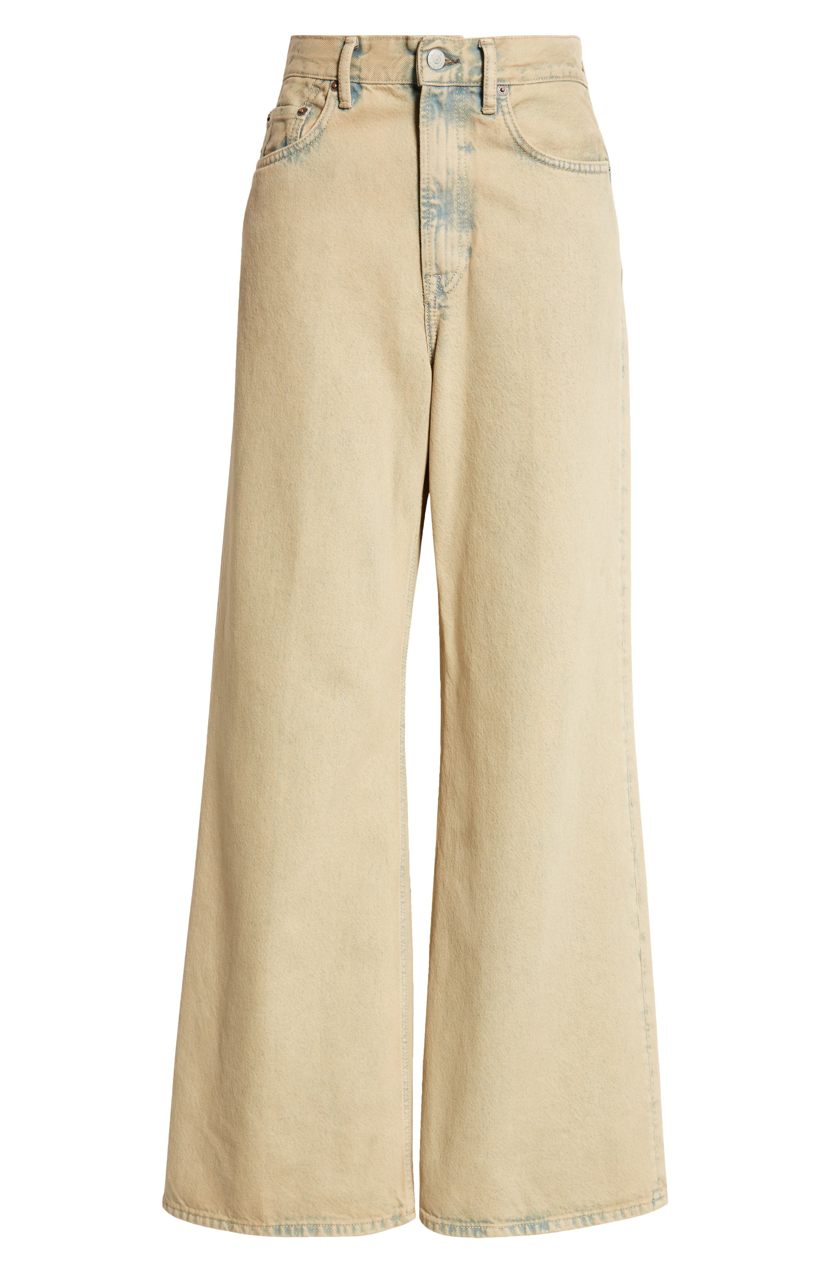 Acne Studios 2022 Relaxed Wide Leg Jeans in Light Sand at Nordstrom - 5