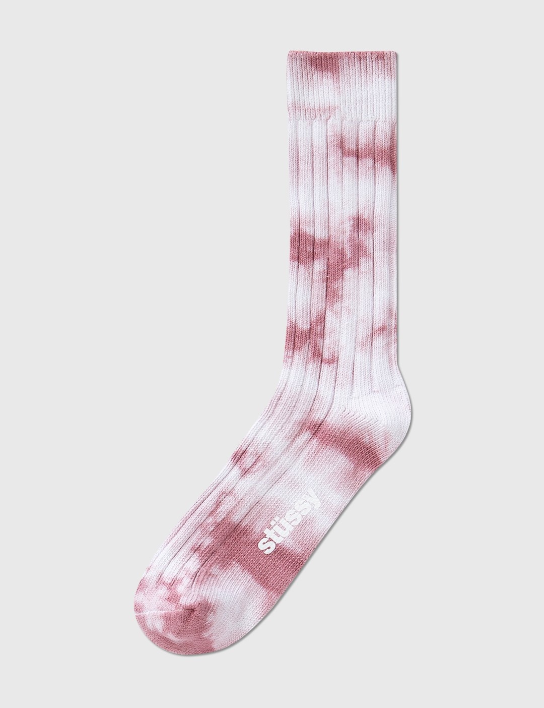 DYED RIBBED CREW SOCKS - 5