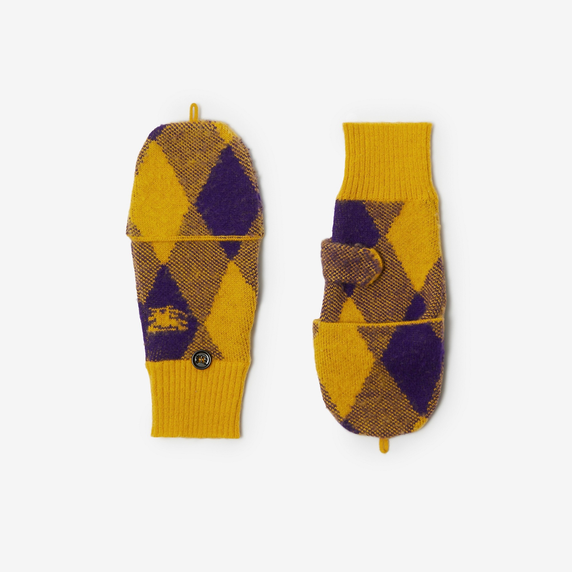 Argyle Wool Mittens - 2