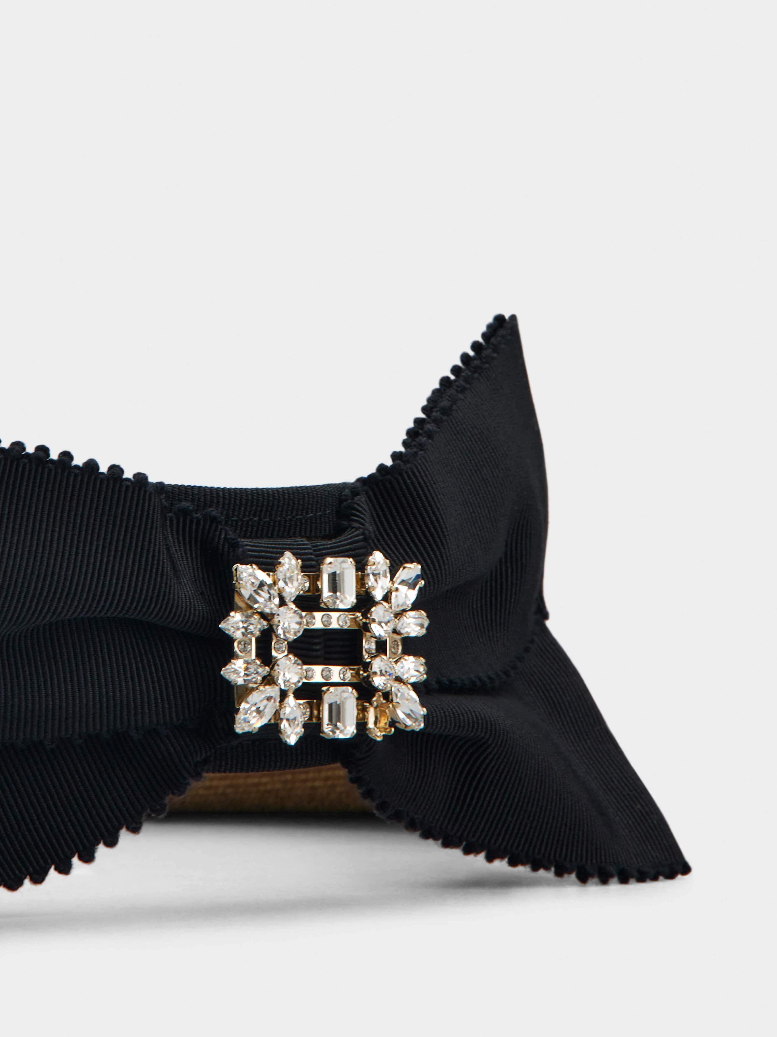 Broche Vivier Buckle Visor in Straw - 4