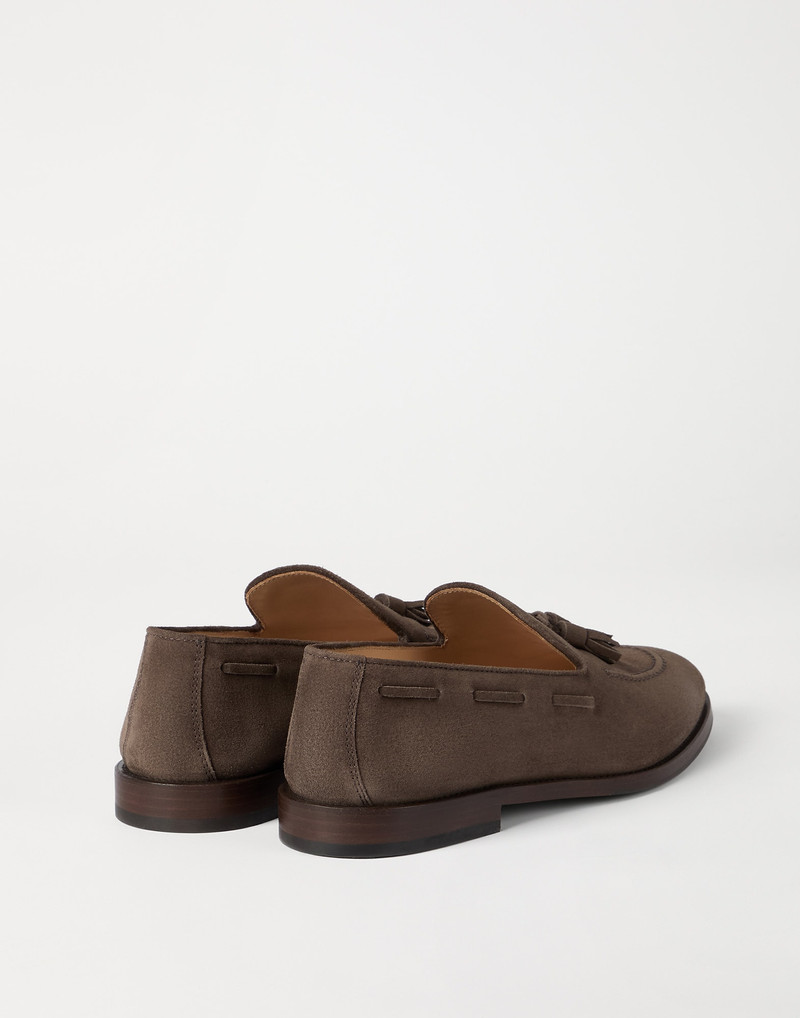 Brunello Cucinelli Suede loafers with tassels outlook