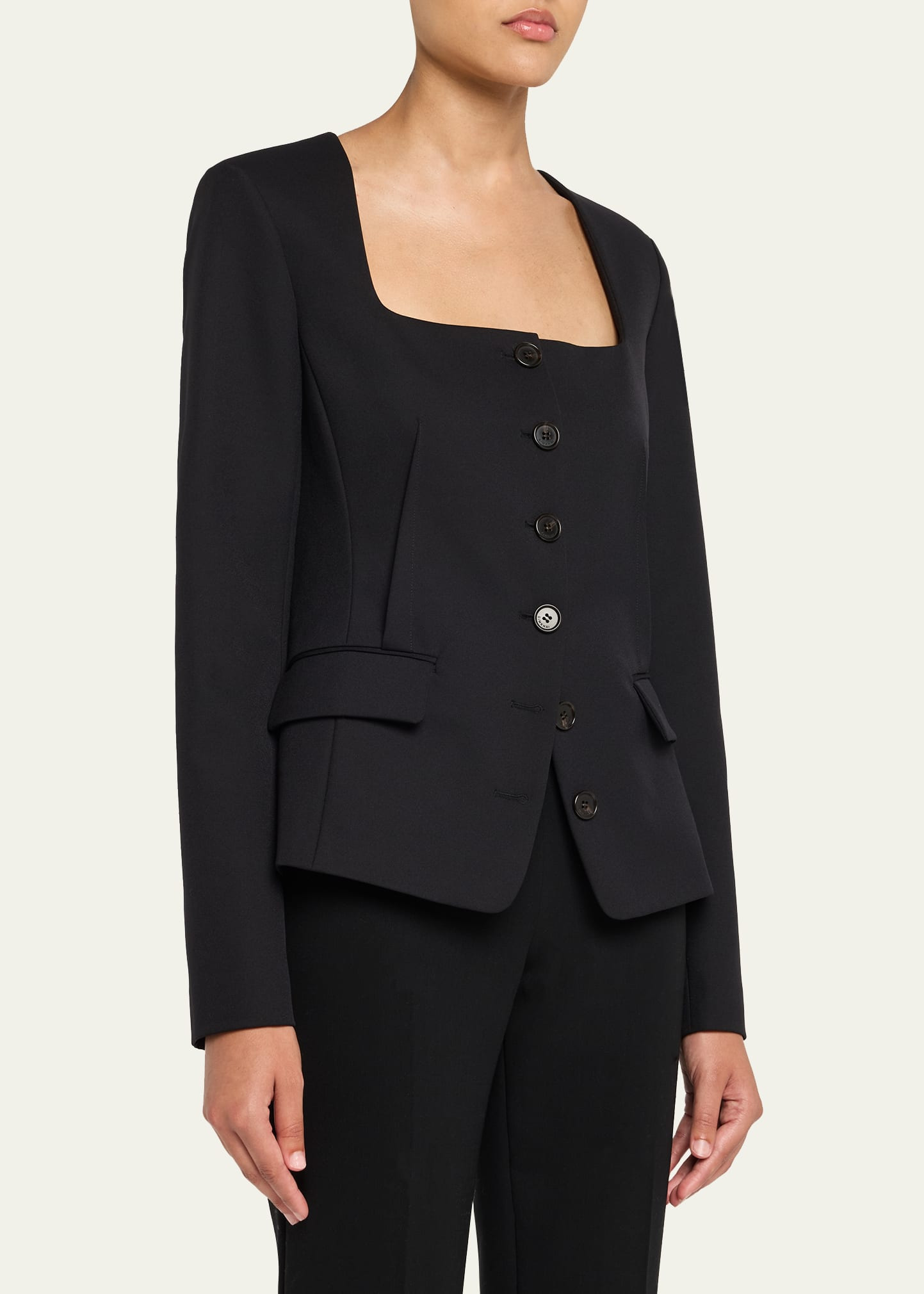 Marlowe Tailored Square-Neck Jacket - 4