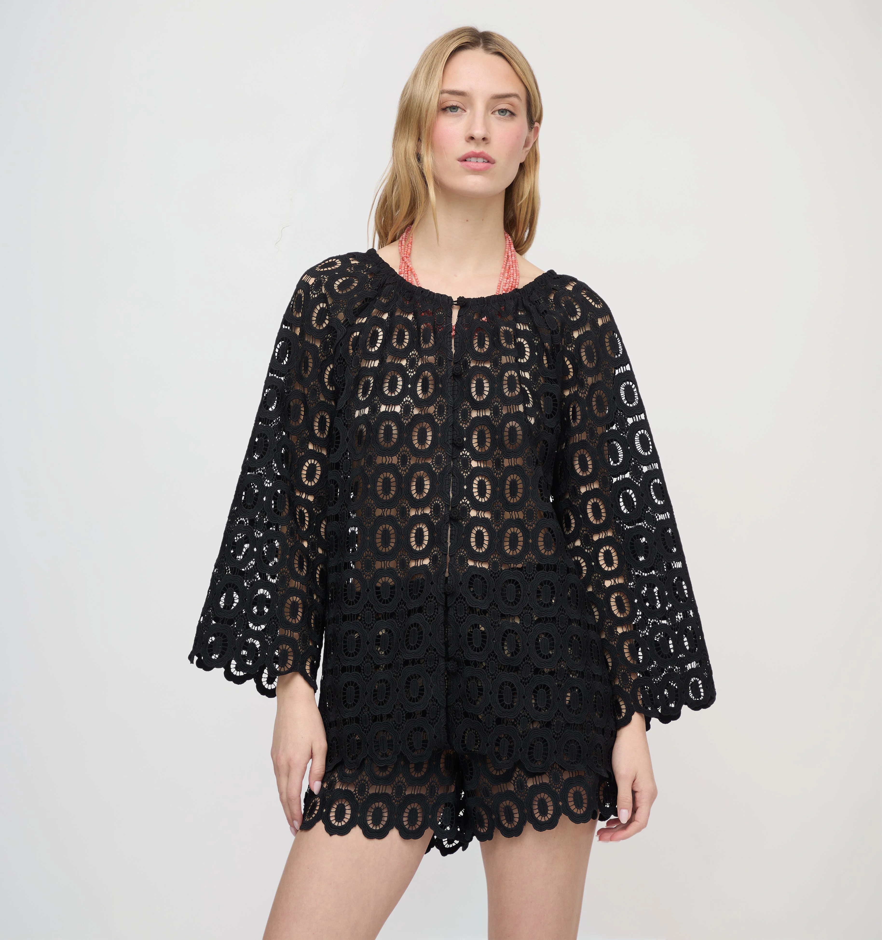 The Kaya Short - Black Broderie - 1