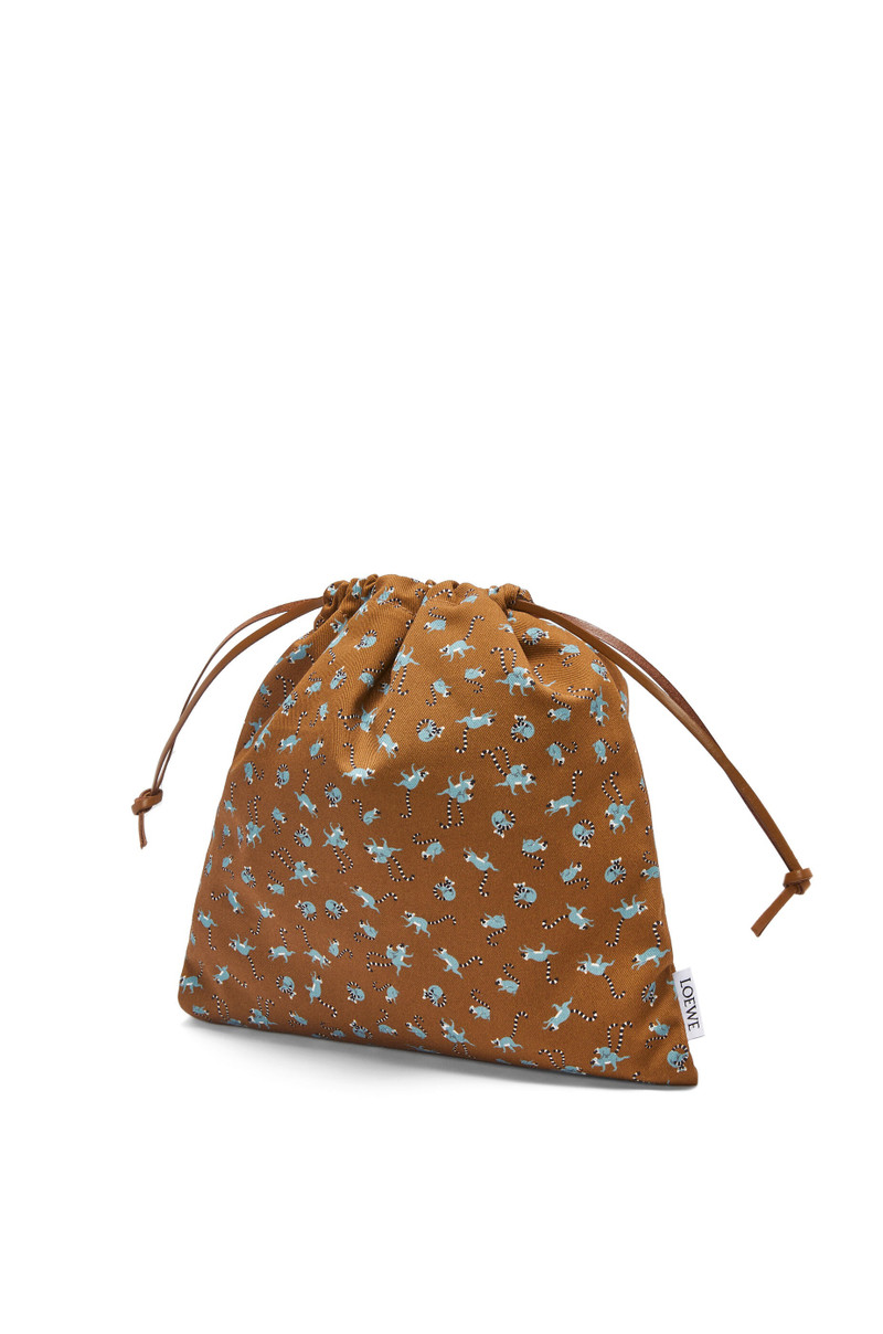 Loewe Lemur small drawstring pouch in canvas outlook