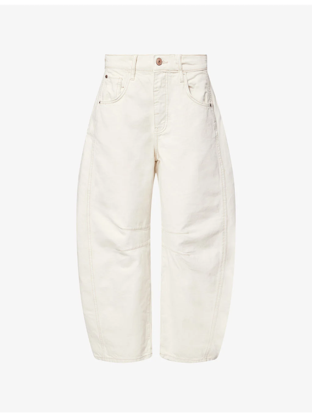 Good Luck Mid-Rise Barrel Denim Jeans - 1
