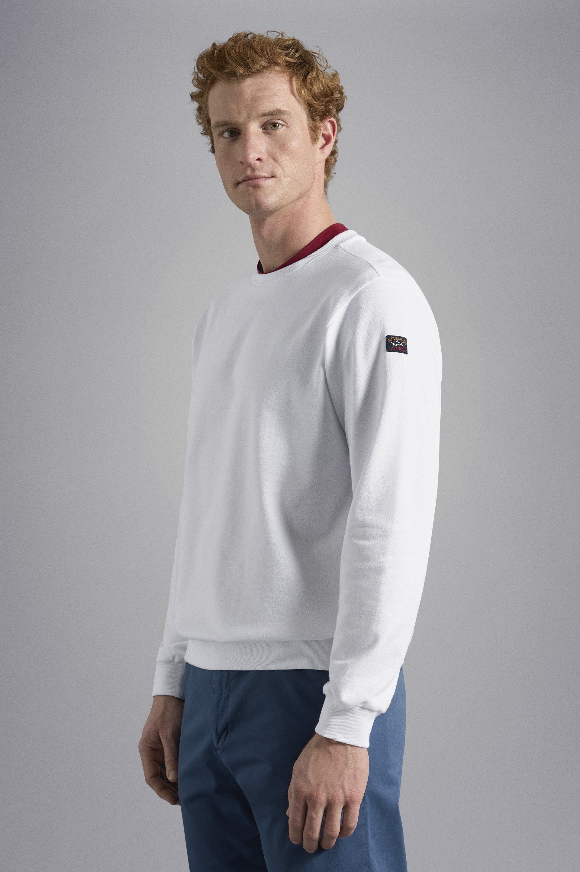 COTTON SWEATSHIRT WITH ICONIC BADGE - 4