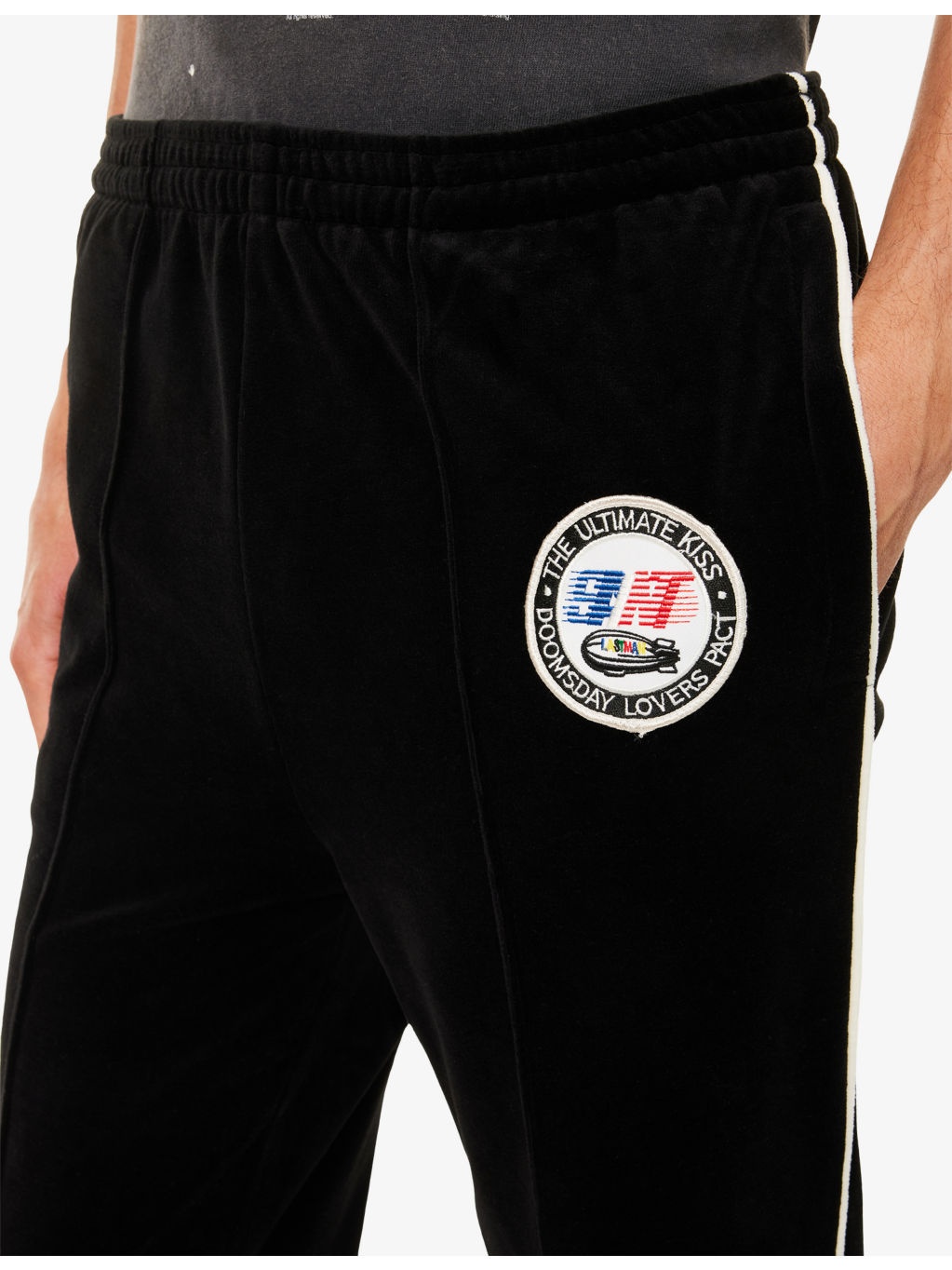 Lastman Embroidered Velvet Track Jogging Bottoms - 5