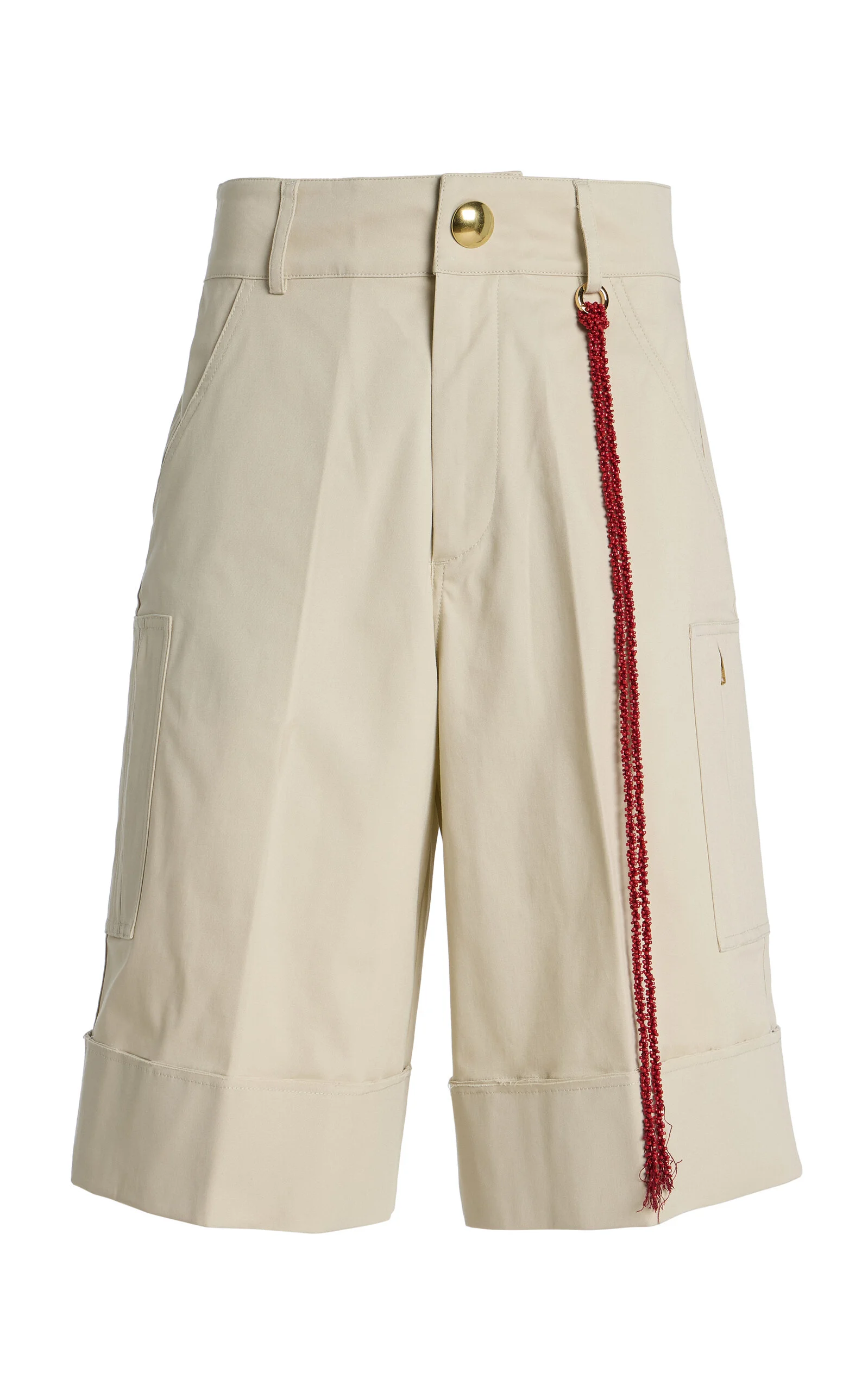 Nick Cotton Poplin Shorts ivory - 1