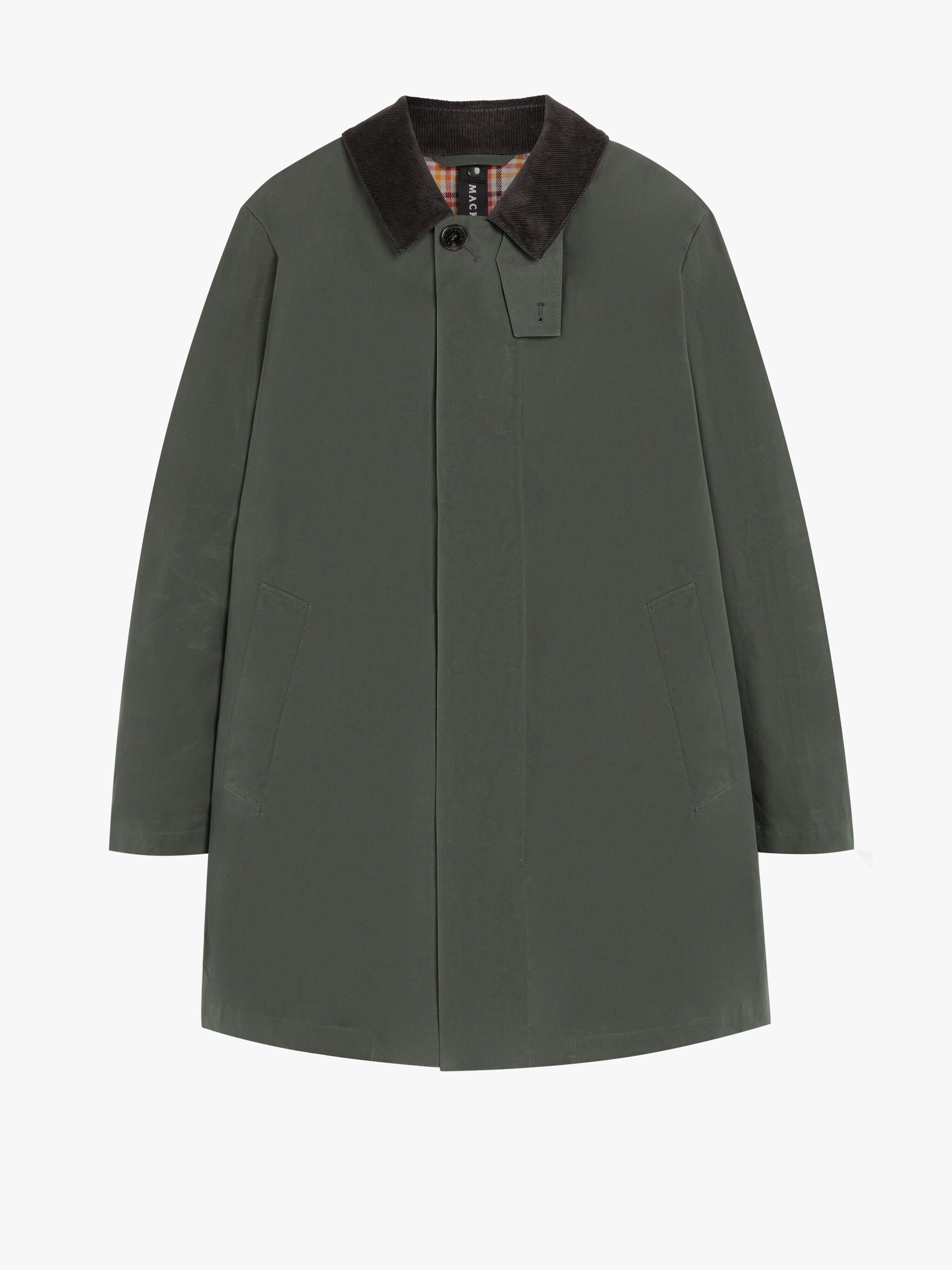 NORFOLK GREEN WAXED COTTON COAT - 1