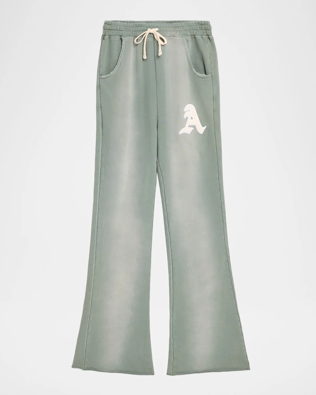 Men's Cotton Monogram Flare Leg Sweatpants - 1