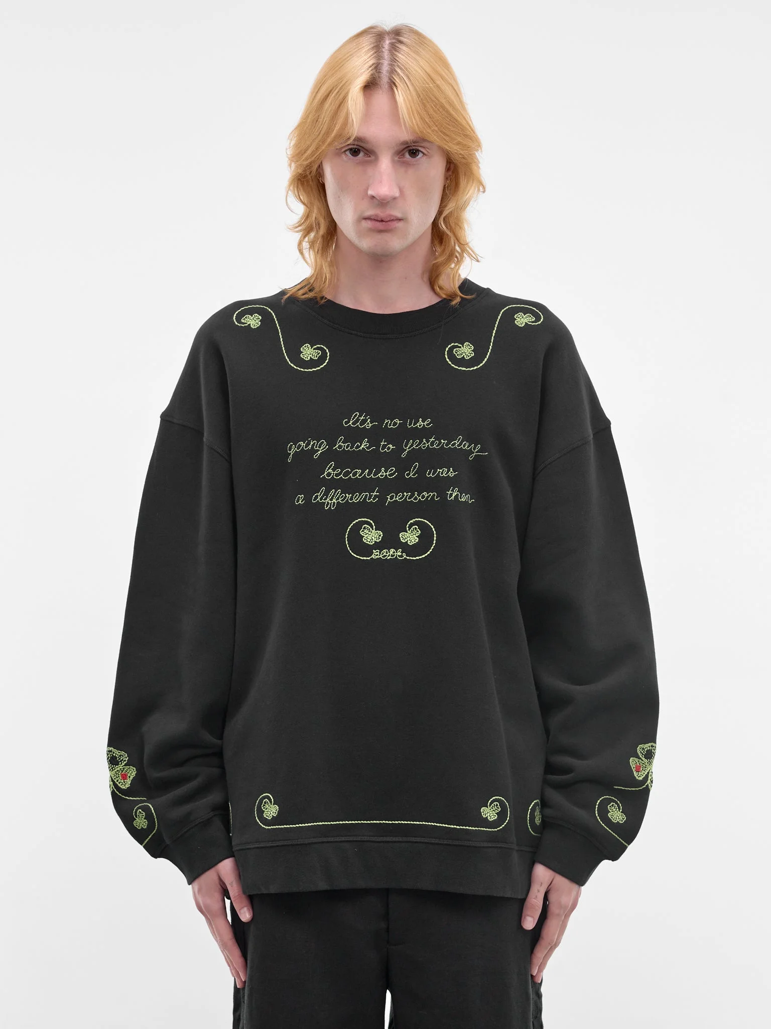 Black Cotton Lucky Draw Sweatshirt - 1