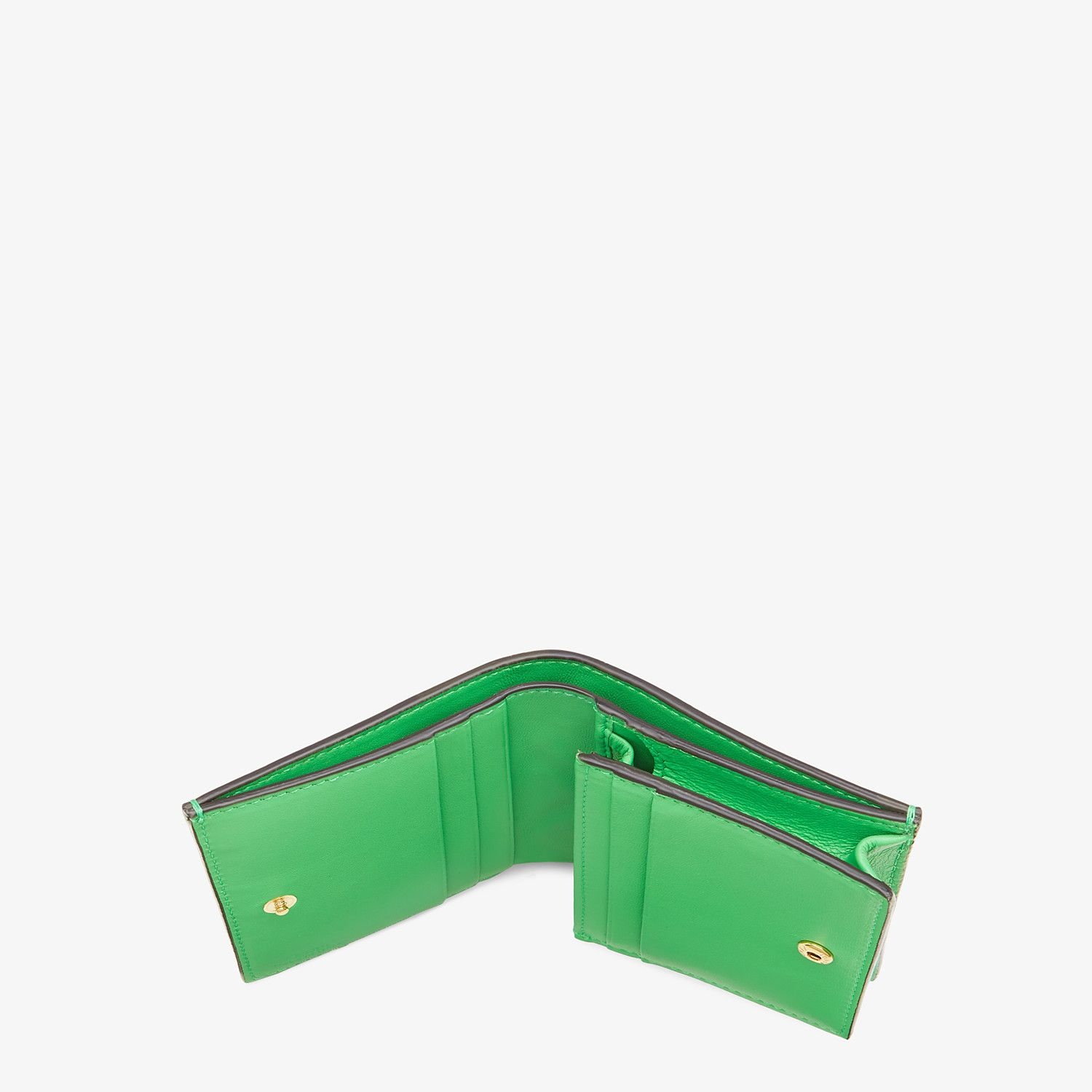 Green nappa leather wallet - 4