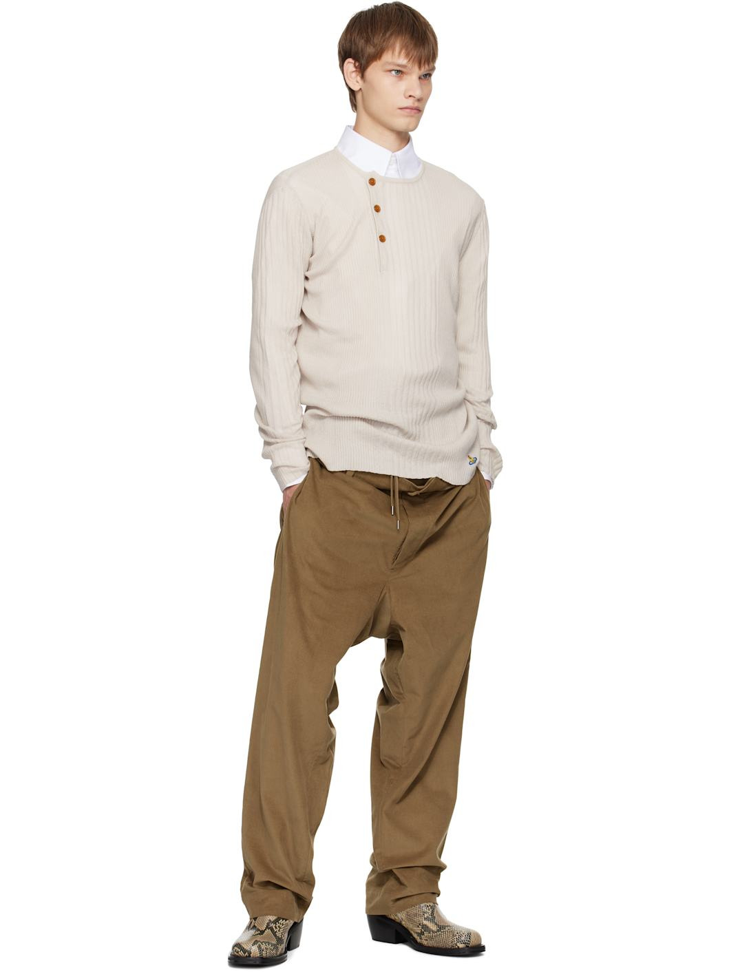 Beige Tegan Henley - 4