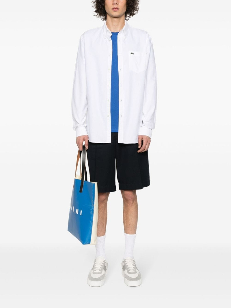 LACOSTE logo-patch cotton shirt outlook