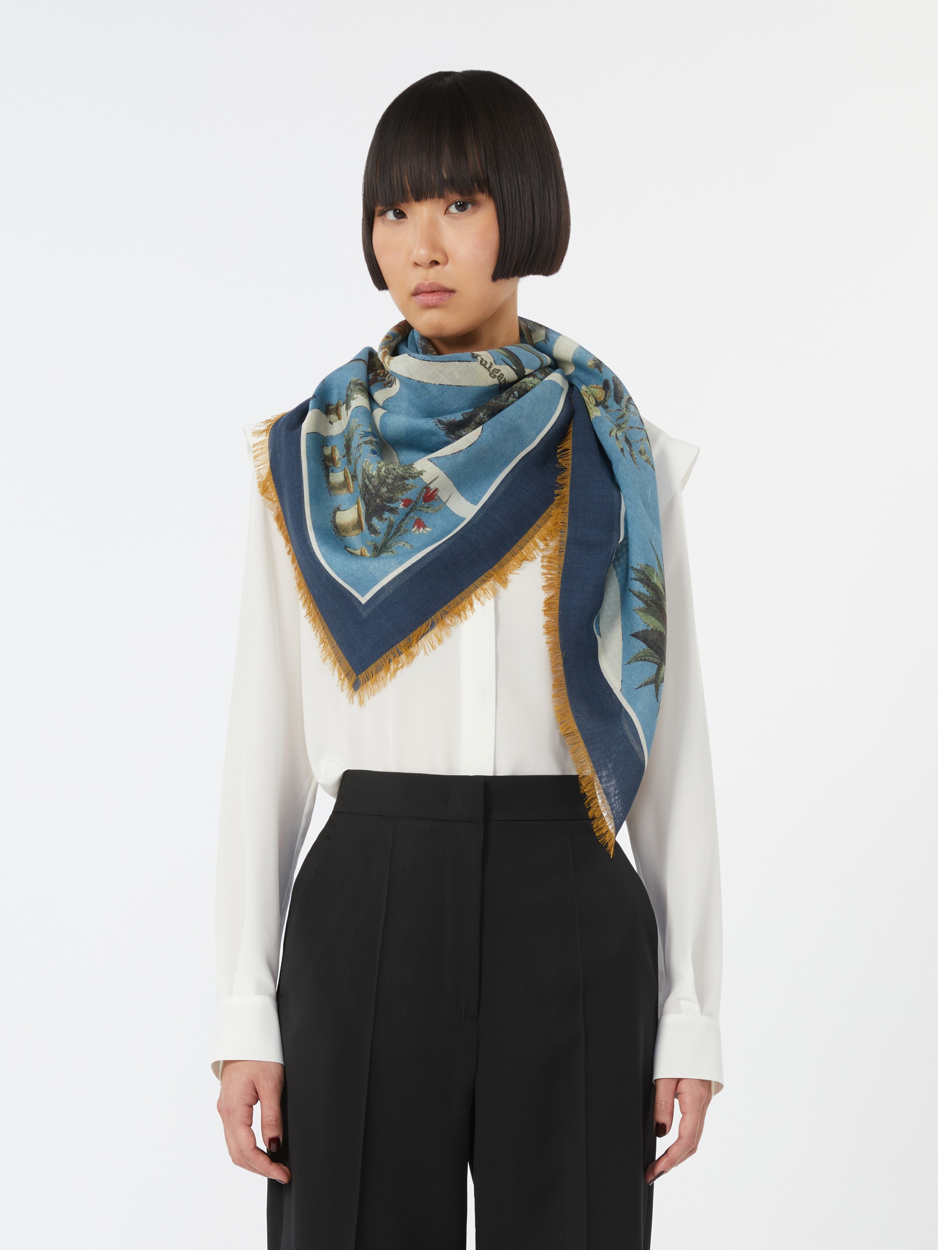 FRIDA Printed silk oversized scarf - 4