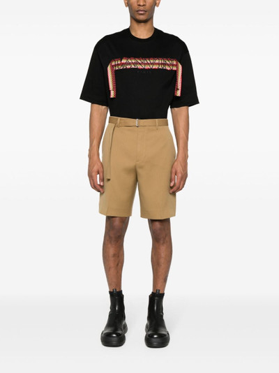 Lanvin pressed crease wool shorts outlook