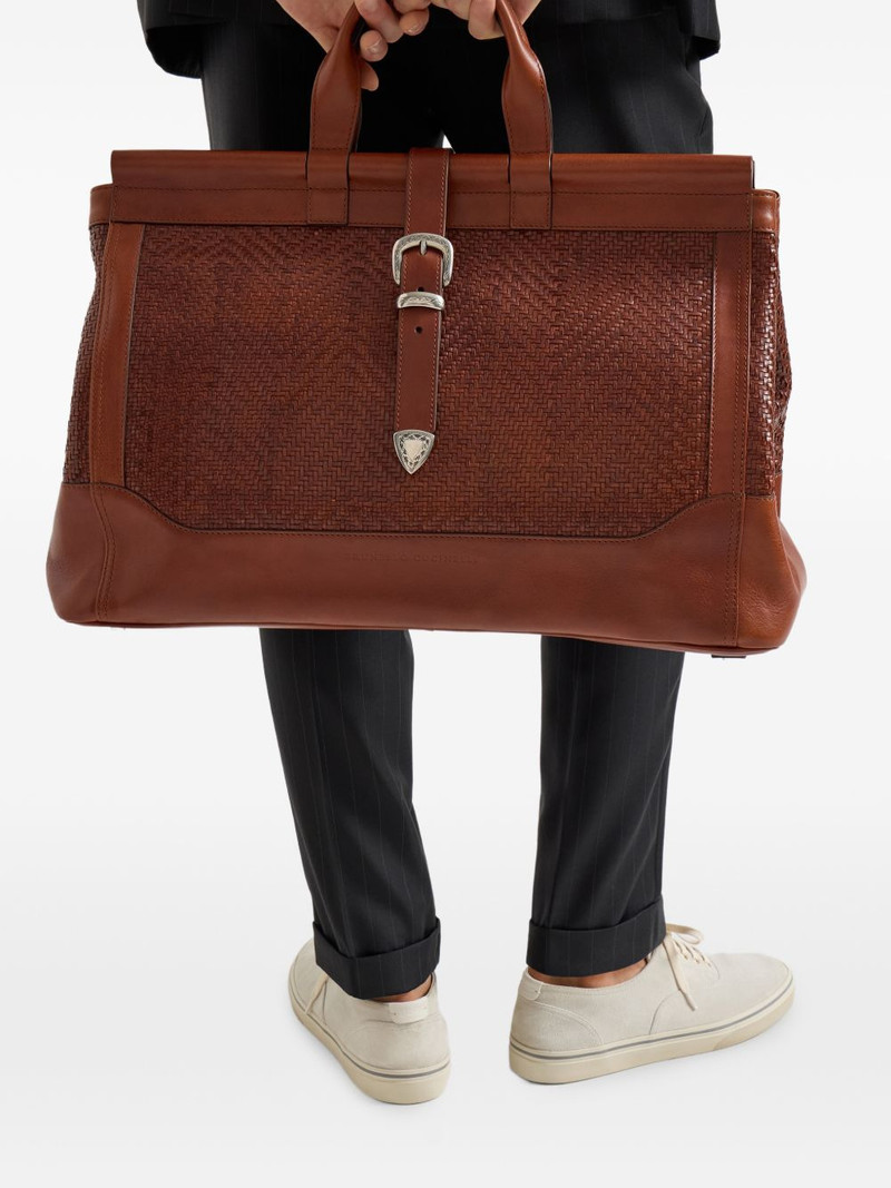 Brunello Cucinelli leather holdalls bag outlook