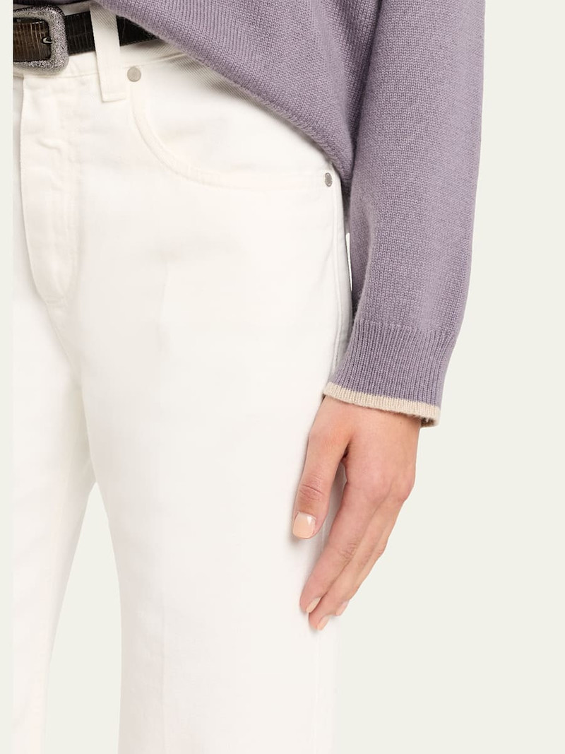 Brunello Cucinelli Contemporary Square Straight-Leg Capri Jeans outlook