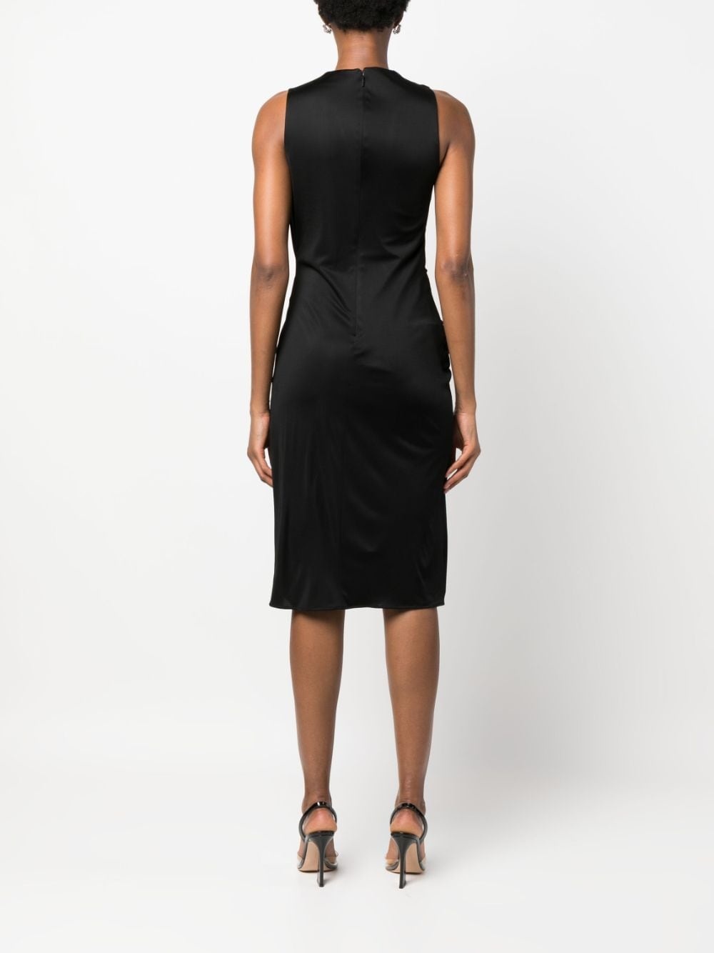 Medusa plaque pleated dress - 4