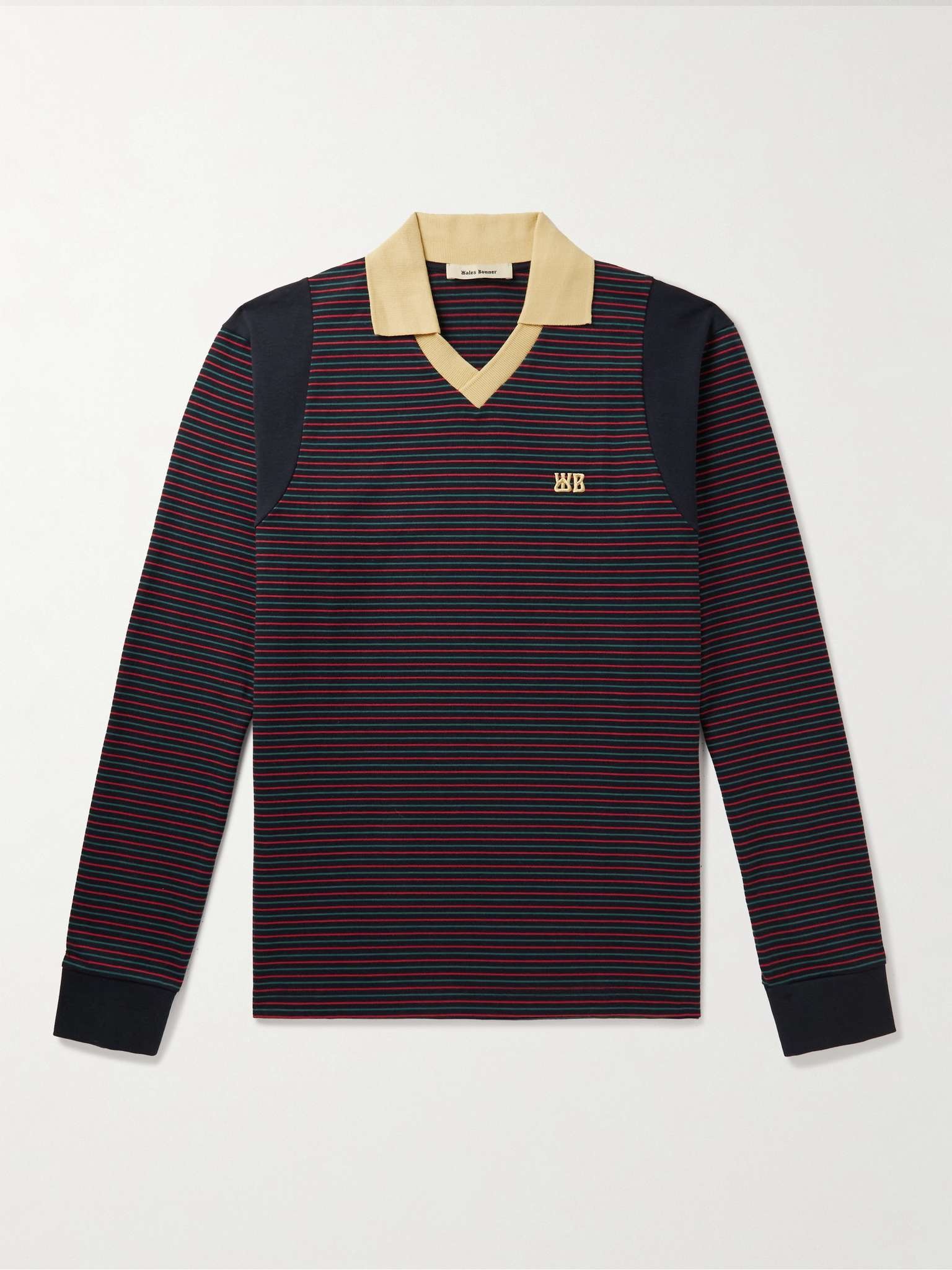 Sonic Slim-Fit Striped Cotton-Blend Jersey Polo Shirt - 1