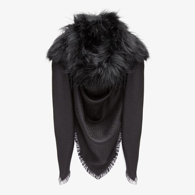 FENDI Black silk and wool shawl outlook