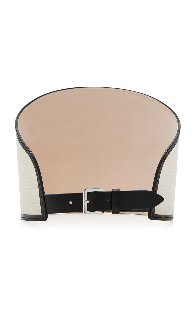 DÉHANCHE Undone Canvas Corset Belt white outlook