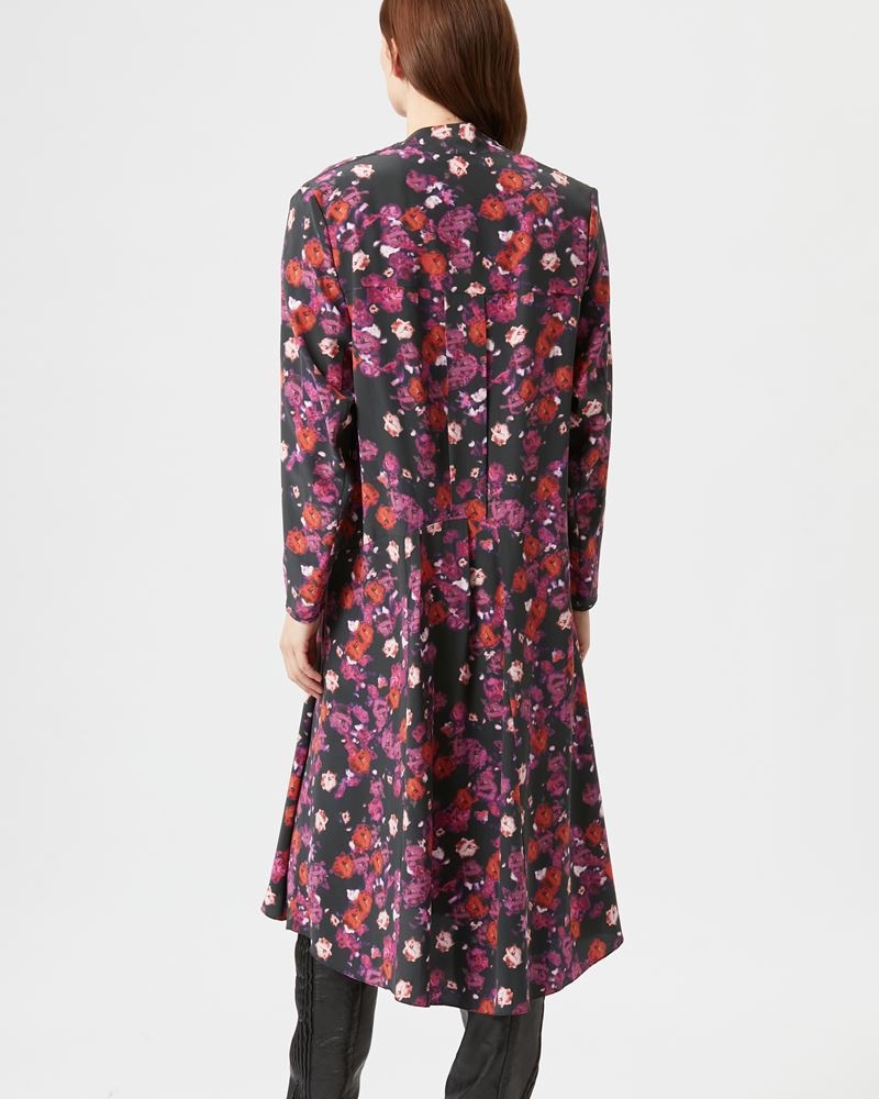 FALCO FLORAL SILK MIDI DRESS - 5