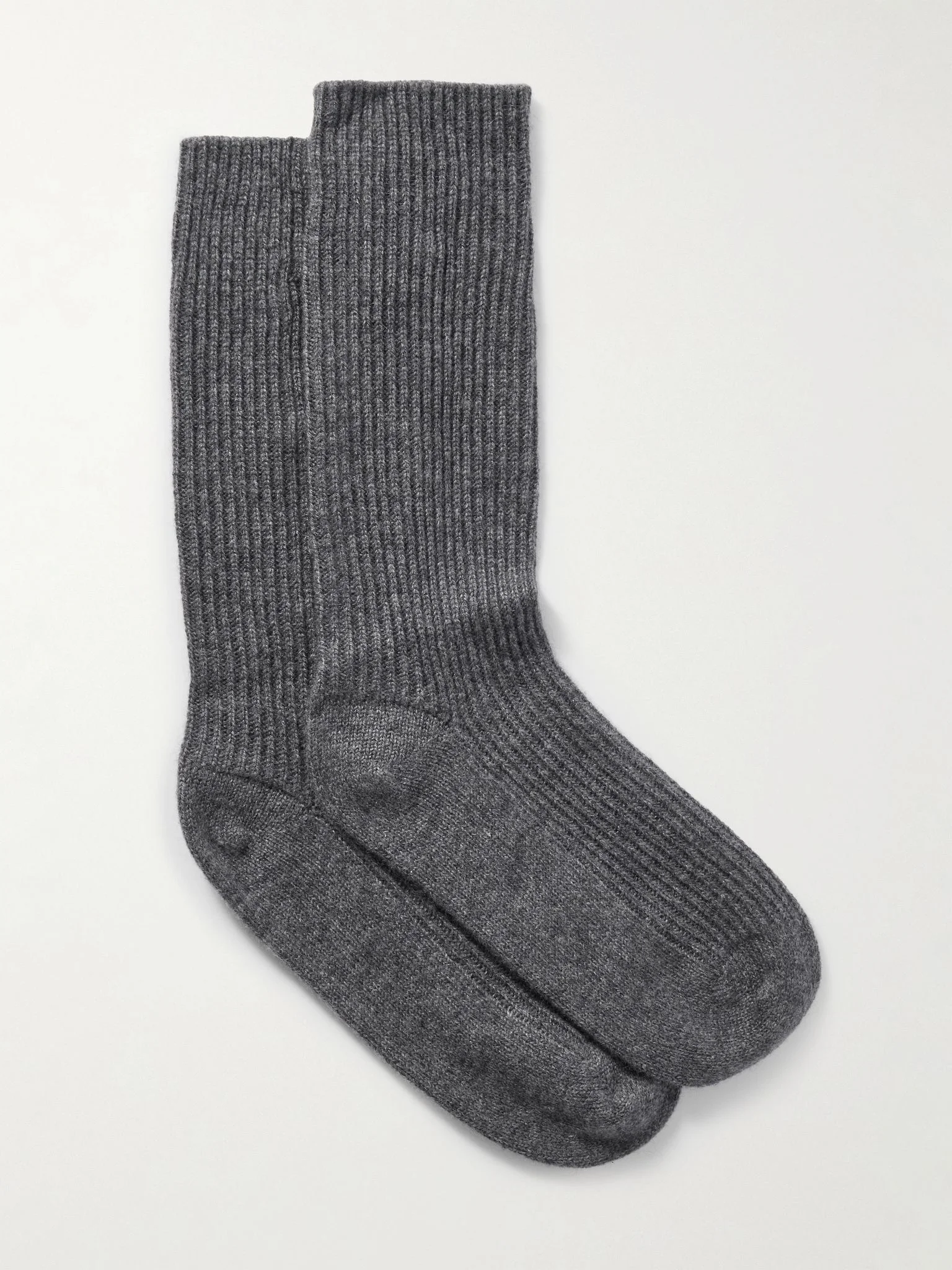 Zera ribbed cashmere socks Gray - 1