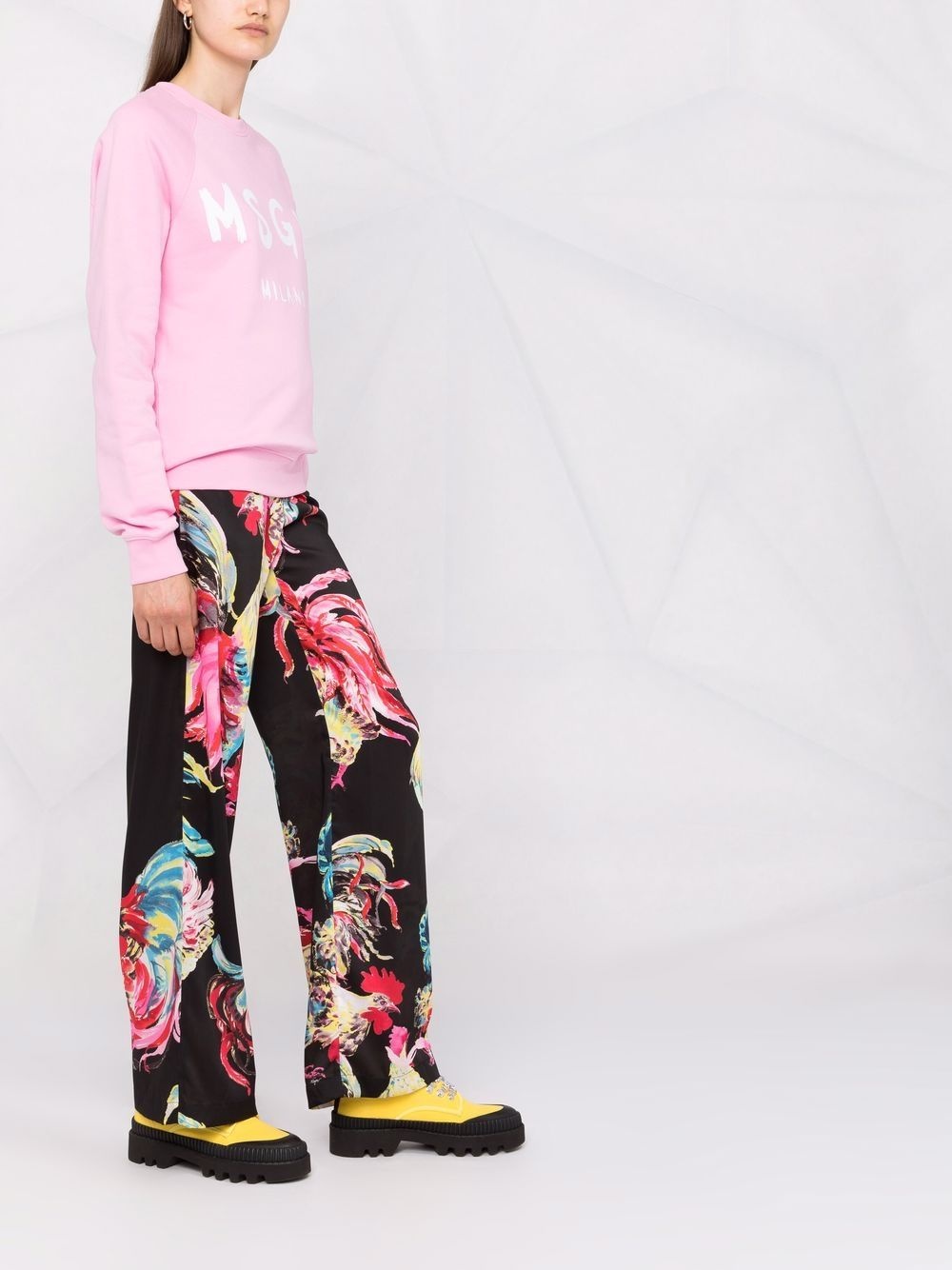logo-print crew neck sweatshirt - 6