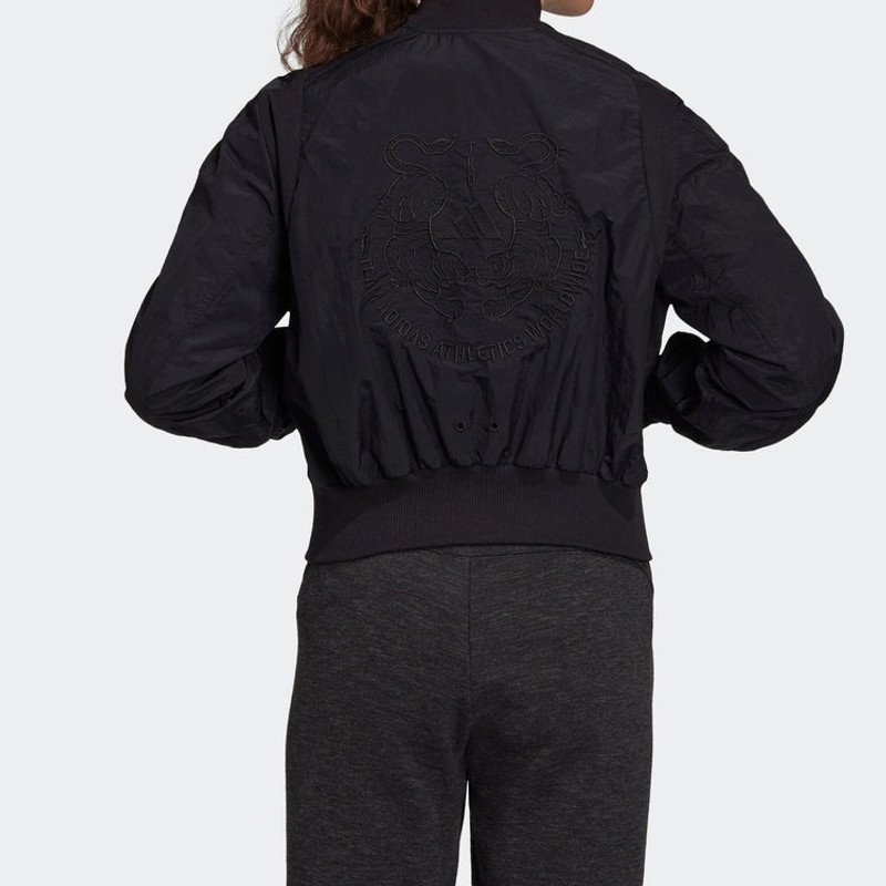 (WMNS) adidas Vrct Jk Woven Stitching Jacket Coat Black FK0975 5