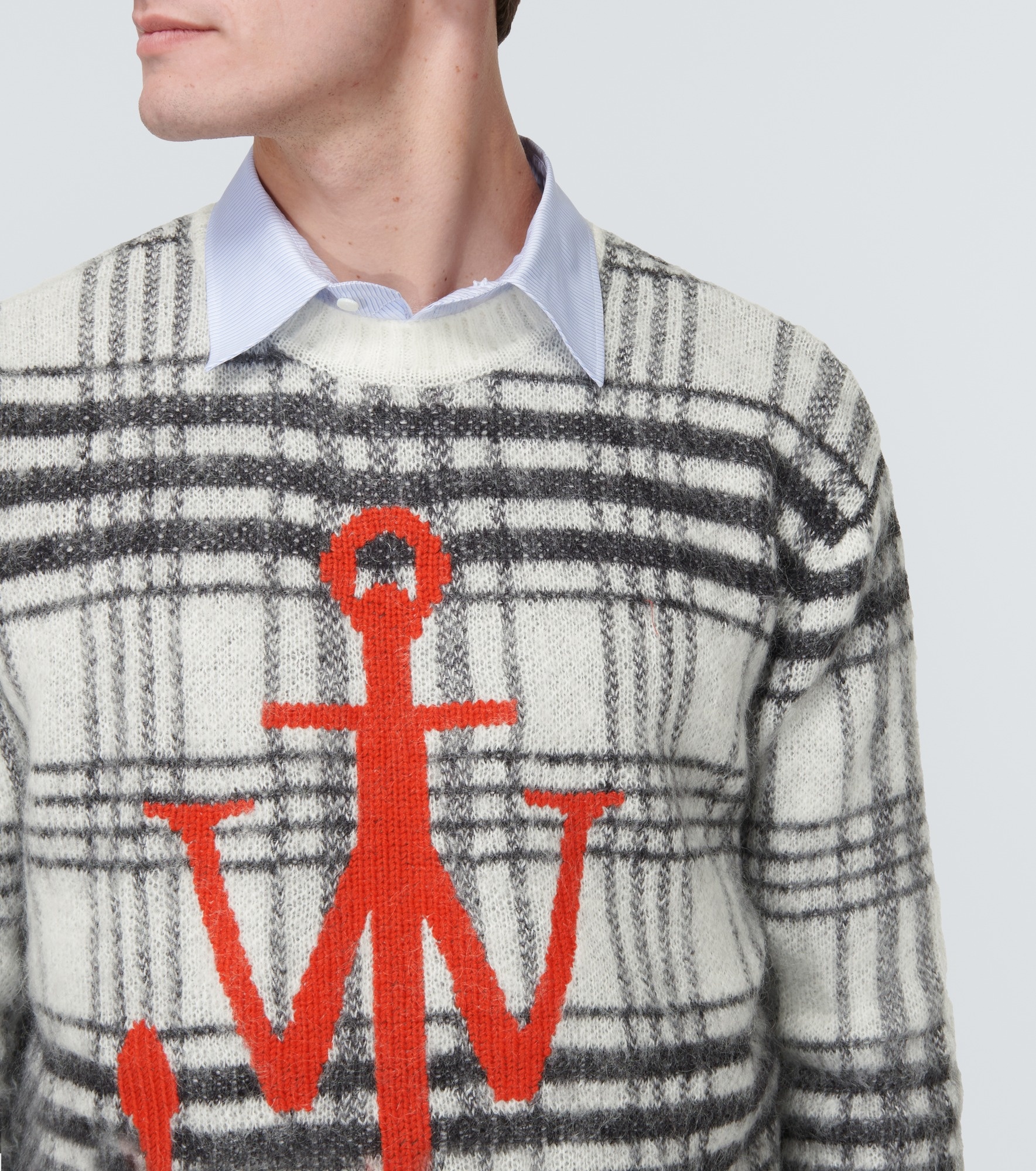 JW Anderson Logo checked sweater | mytheresa | REVERSIBLE