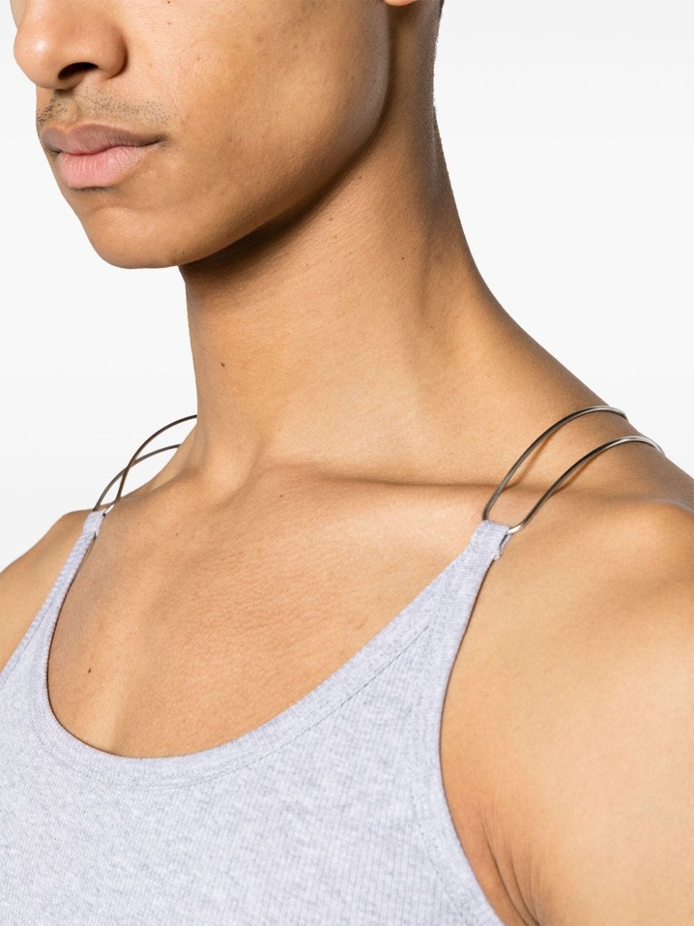 Wire Strap organic cotton tank top - 6