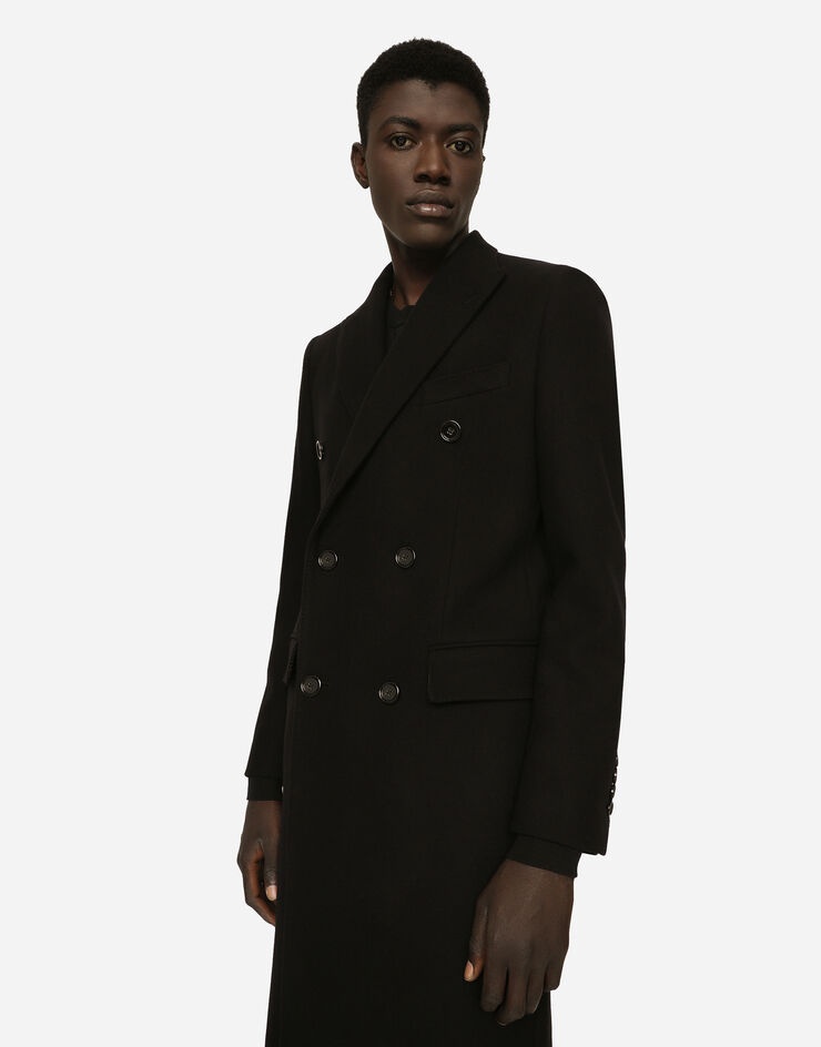 Double-breasted wool coat - 4
