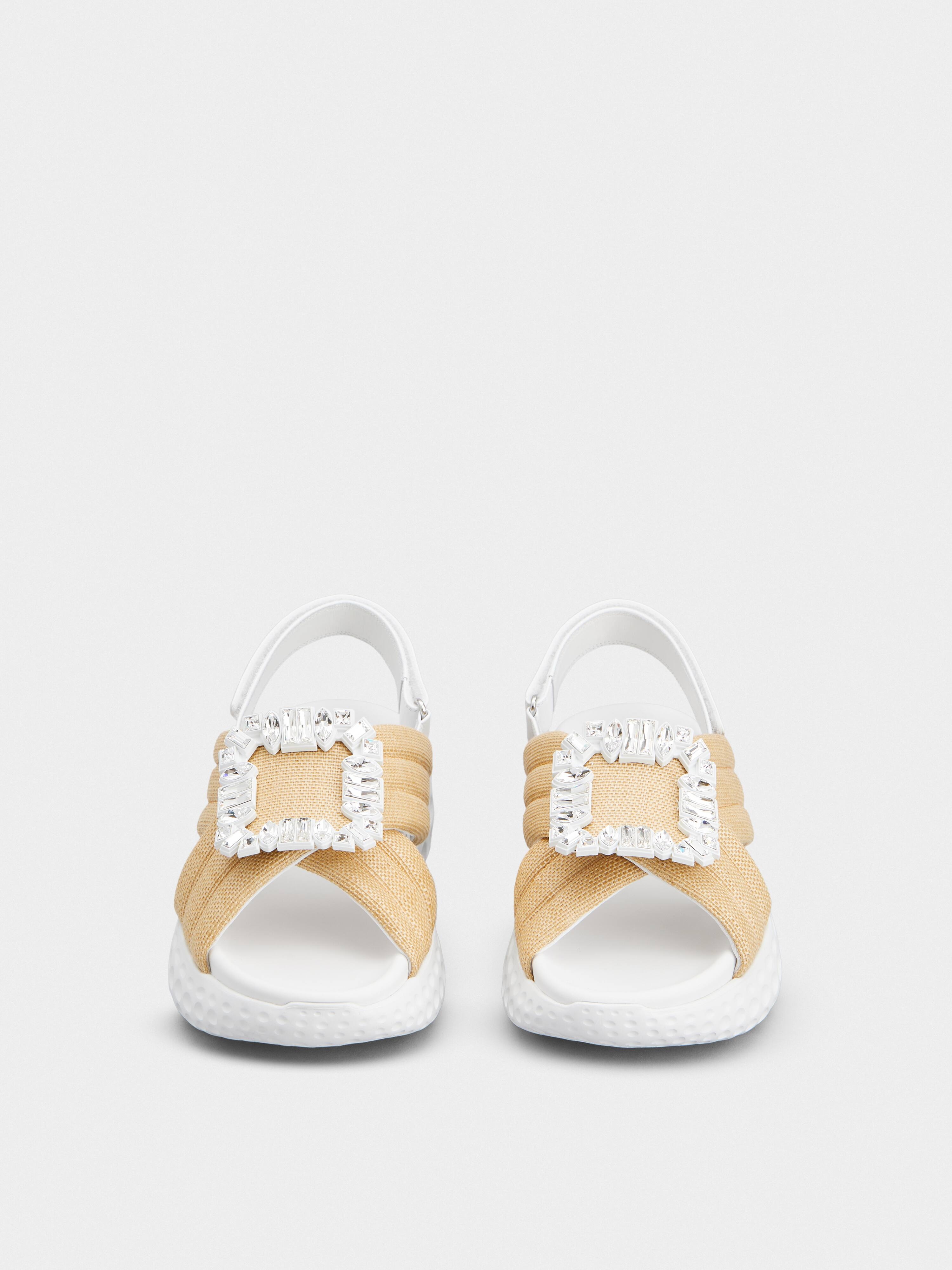 Viv' Run Light Strass Buckle Sandals in Fabric - 7